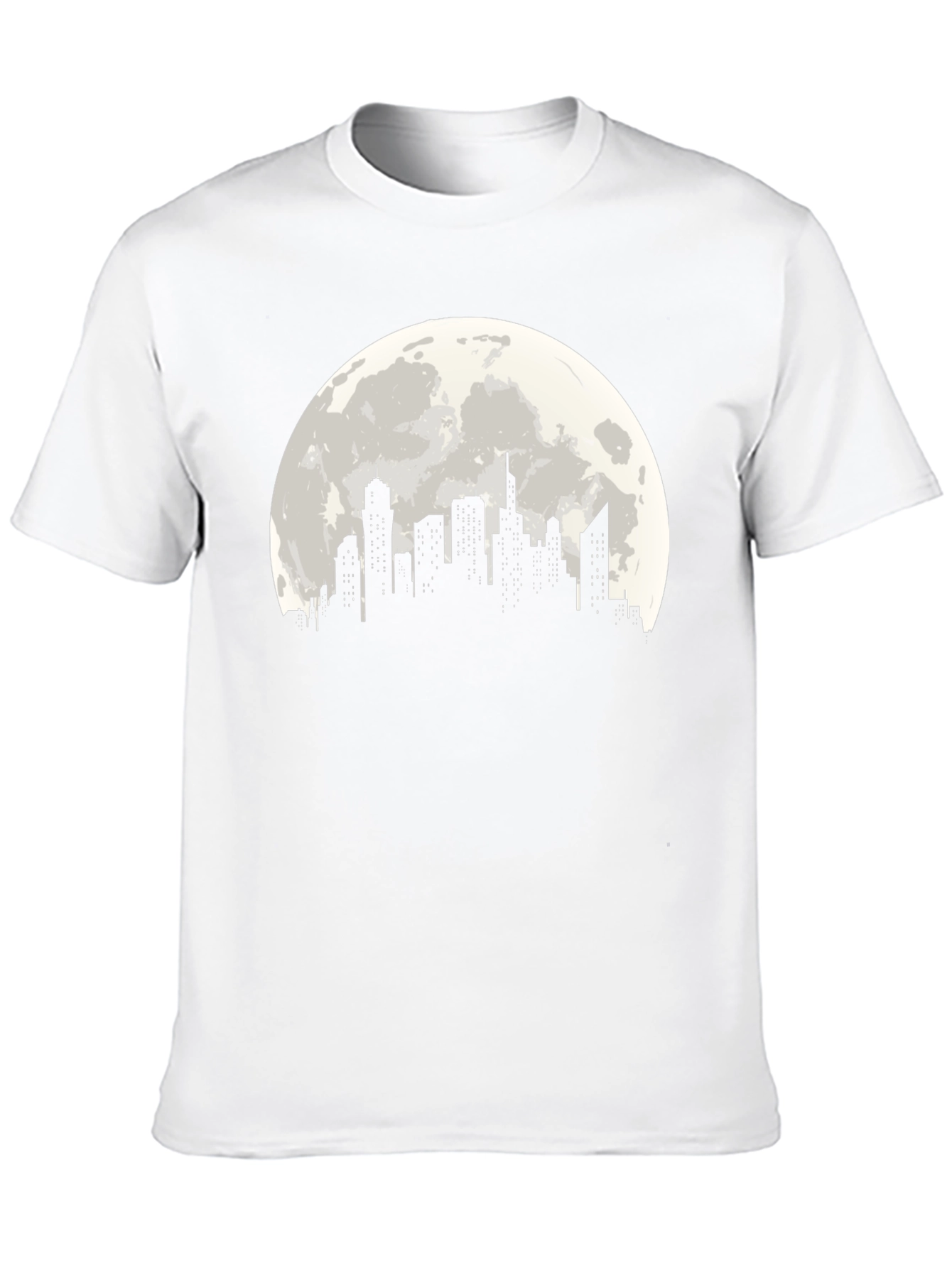 Cityscape Moon Graphic Tee - Black