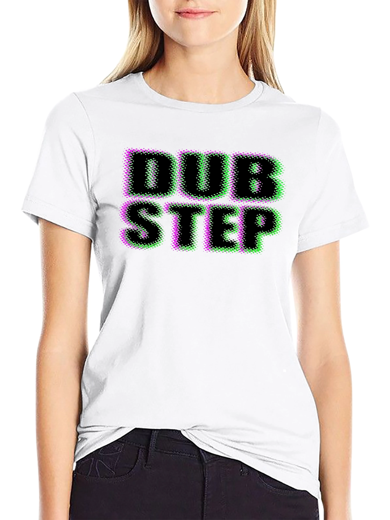 Dubstep Graphic Print Black T-Shirt