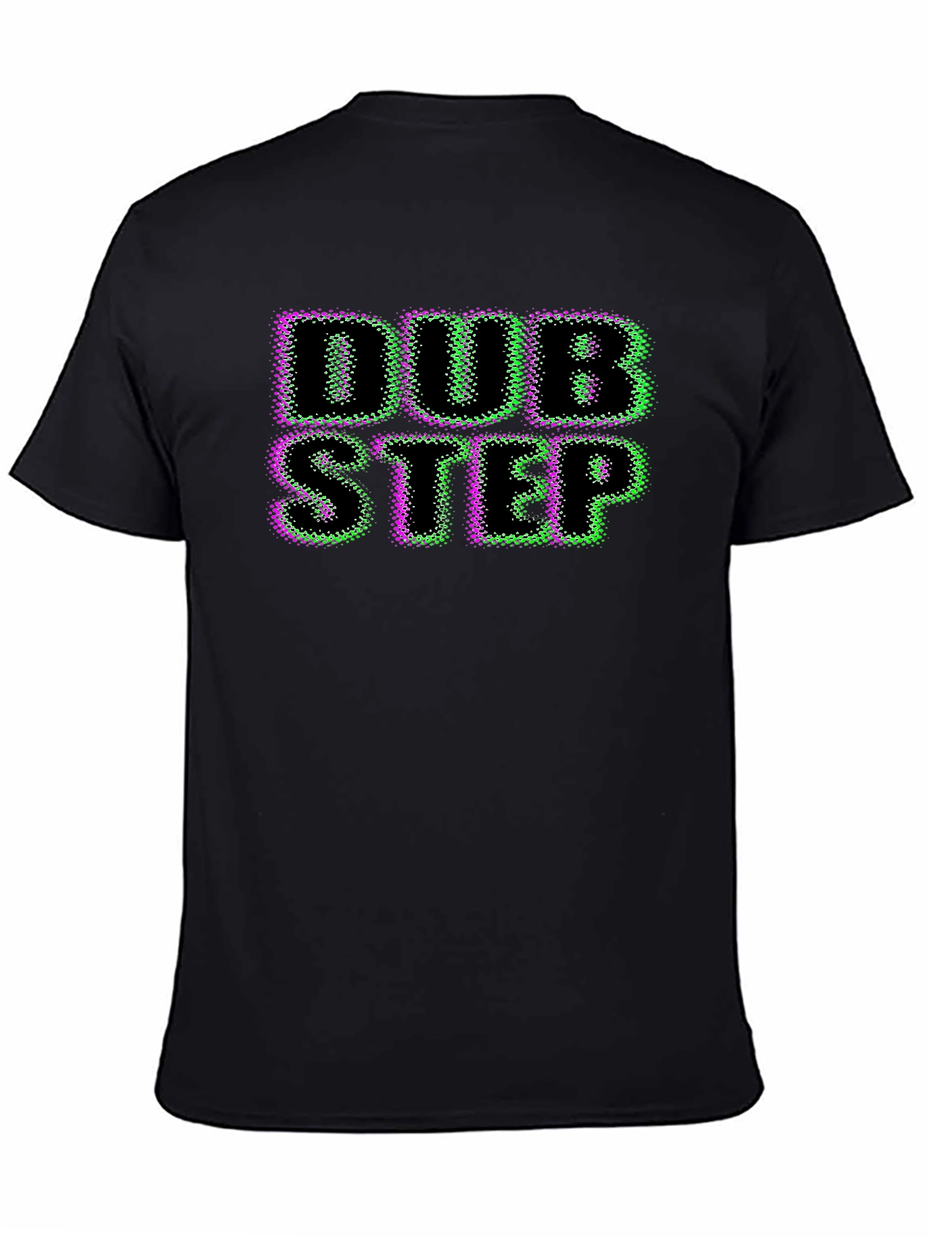 Dubstep Graphic Print Black T-Shirt