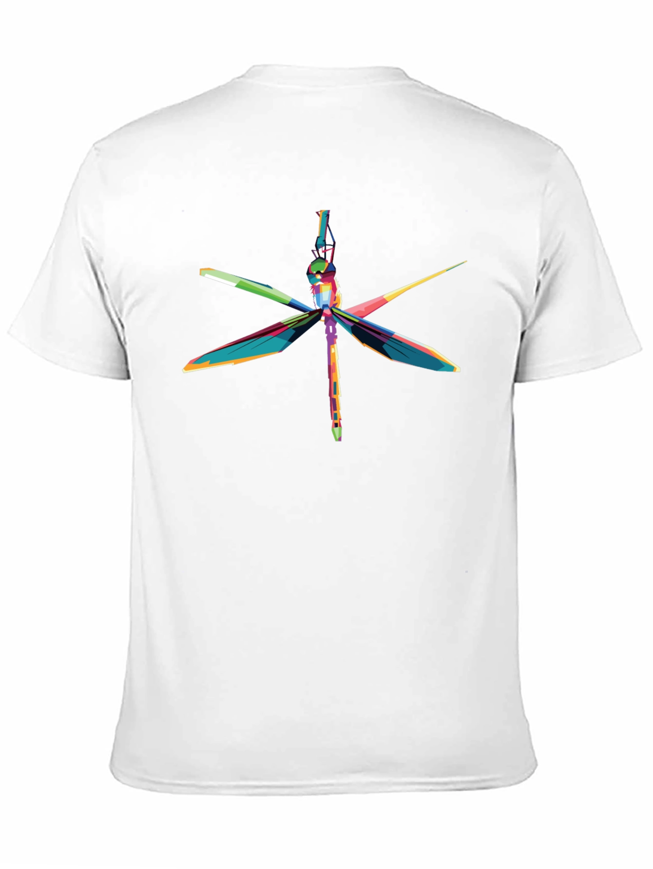 Vibrant Dragonfly Graphic T-Shirt - Black