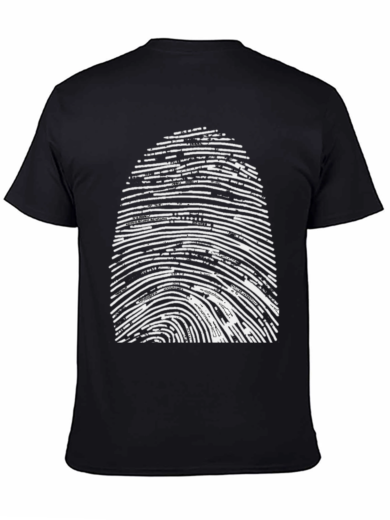 Fingerprint Graphic Black T-Shirt