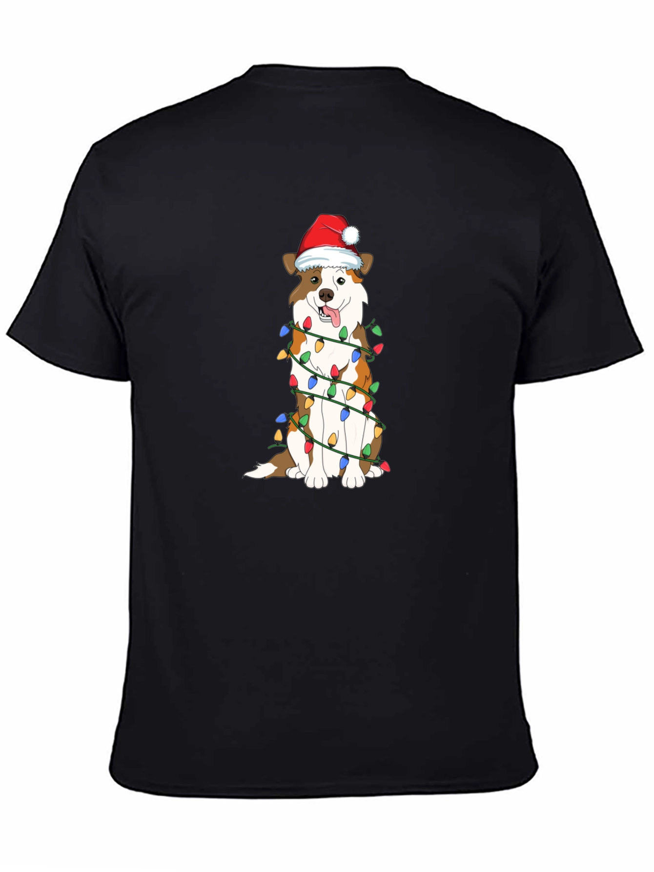 Festive Dog Christmas Lights T-Shirt