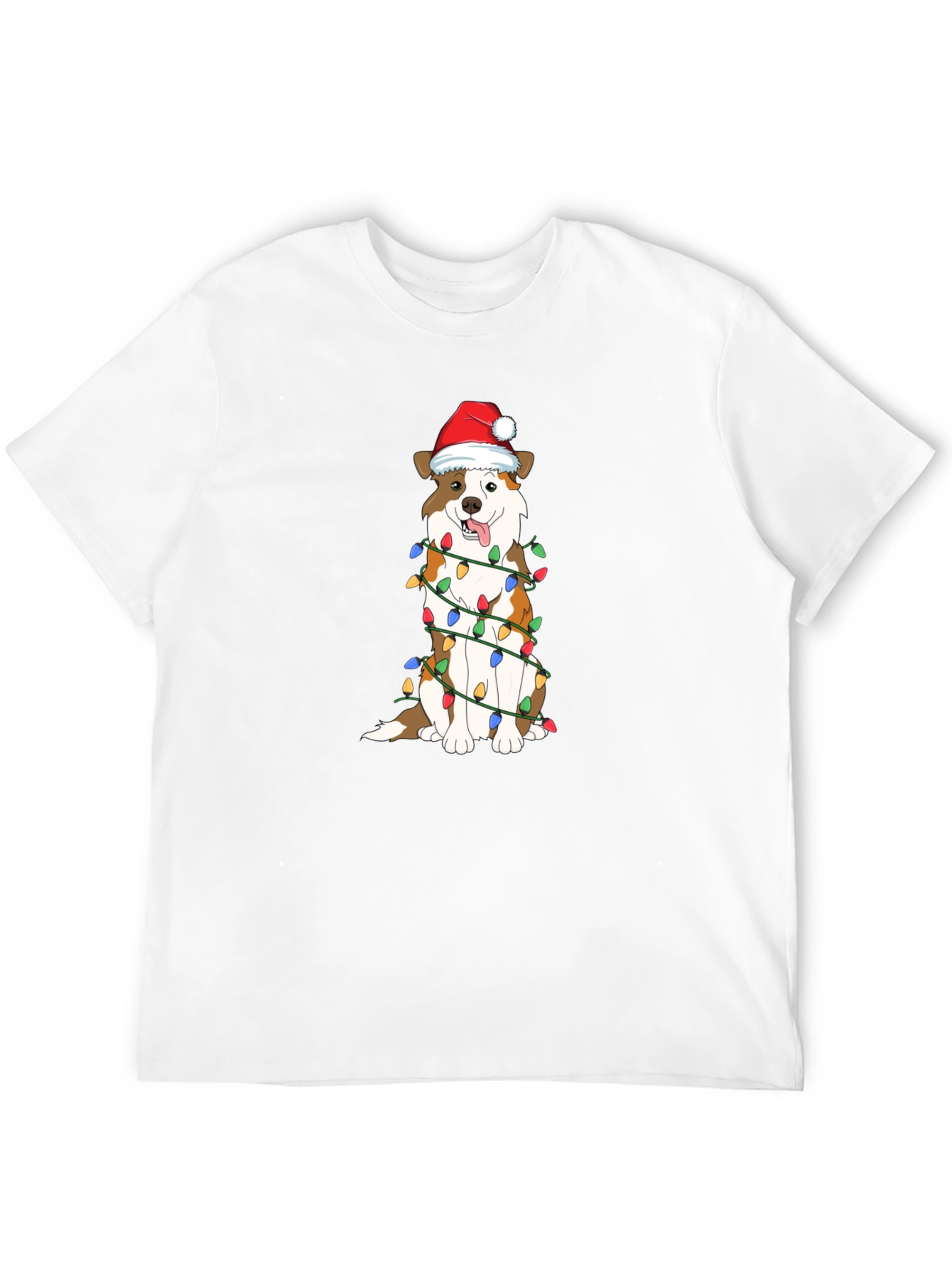 Festive Dog Christmas Lights T-Shirt