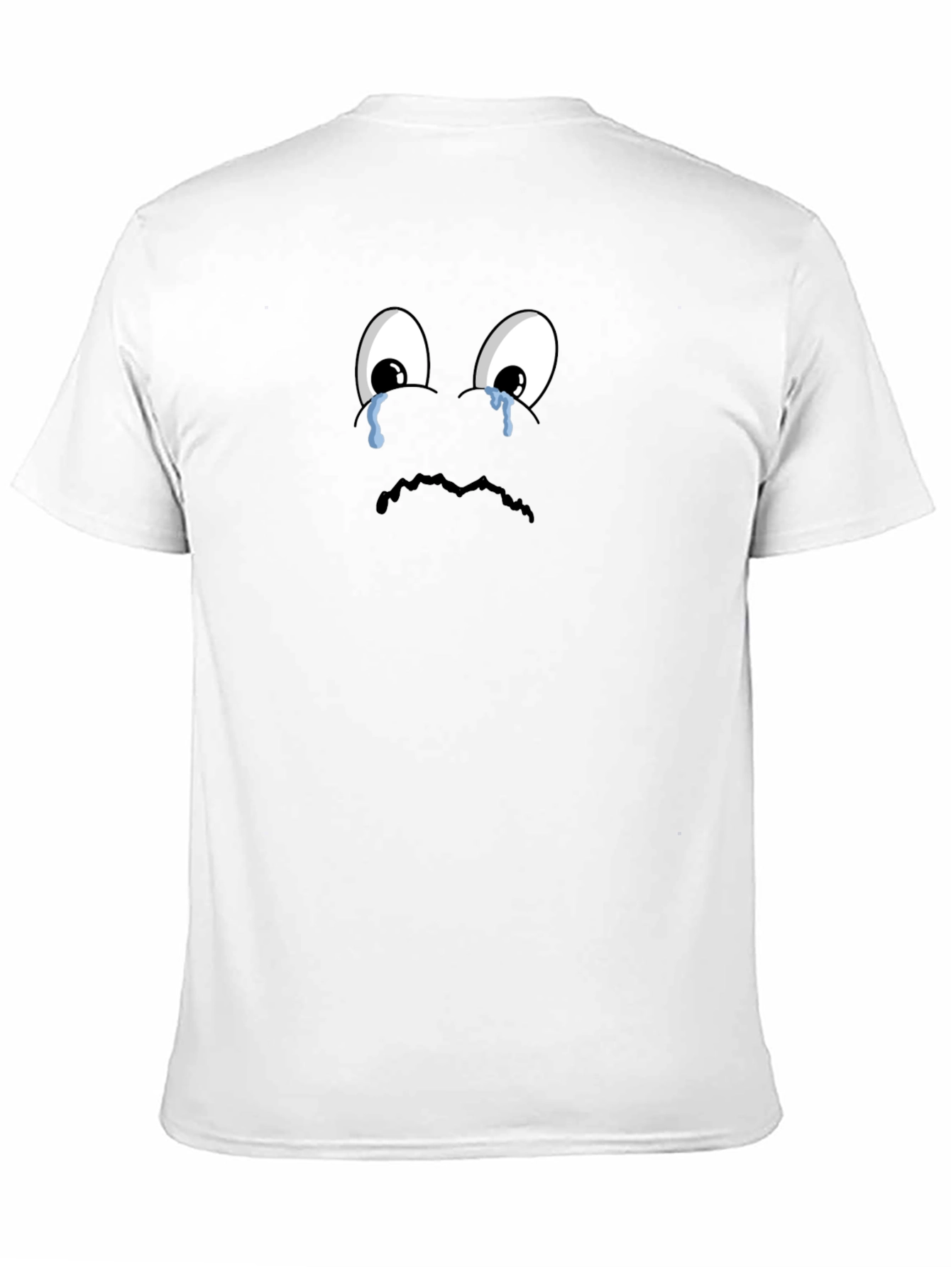 Sad Emoji Black T-Shirt - Express Yourself!
