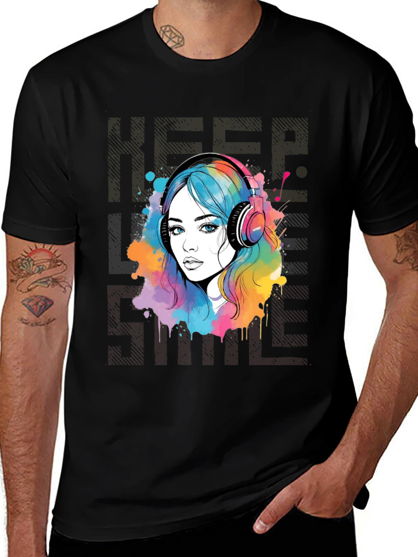 Colorful Music Lover T-Shirt