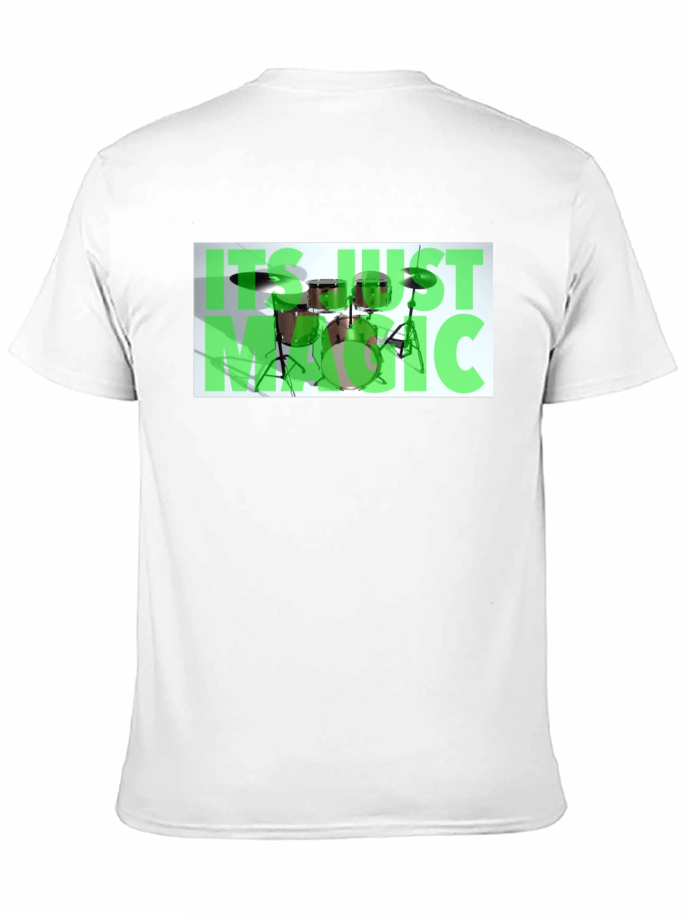Music Drum Set Graphic Black T-Shirt