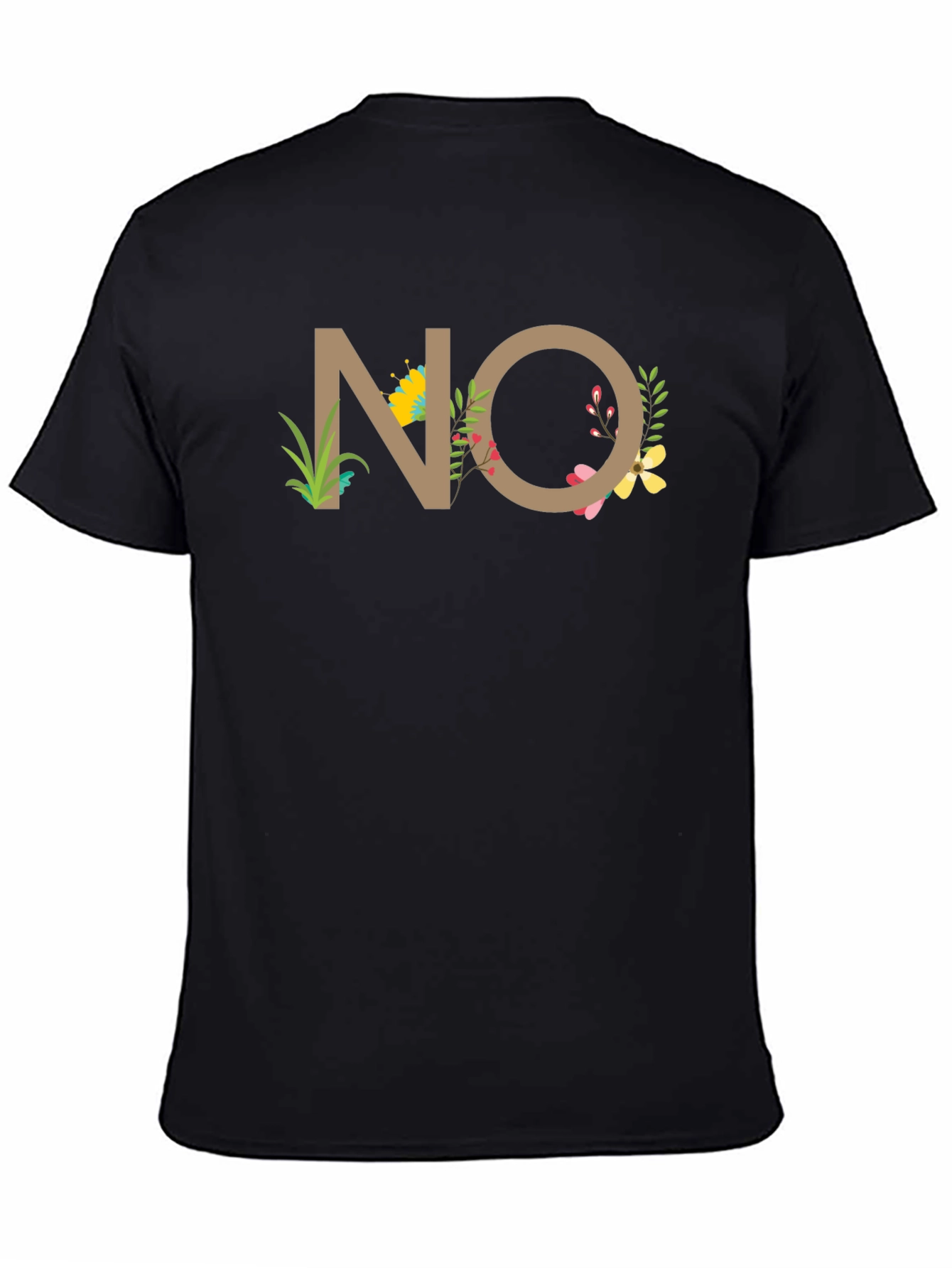 Floral NO Graphic T-Shirt
