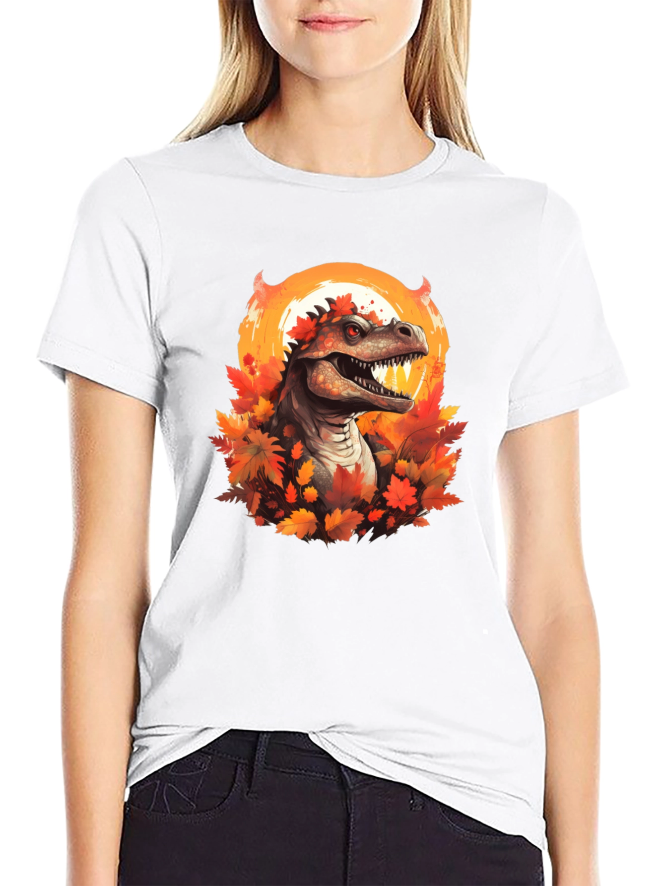 Dinosaur in Autumn T-Shirt