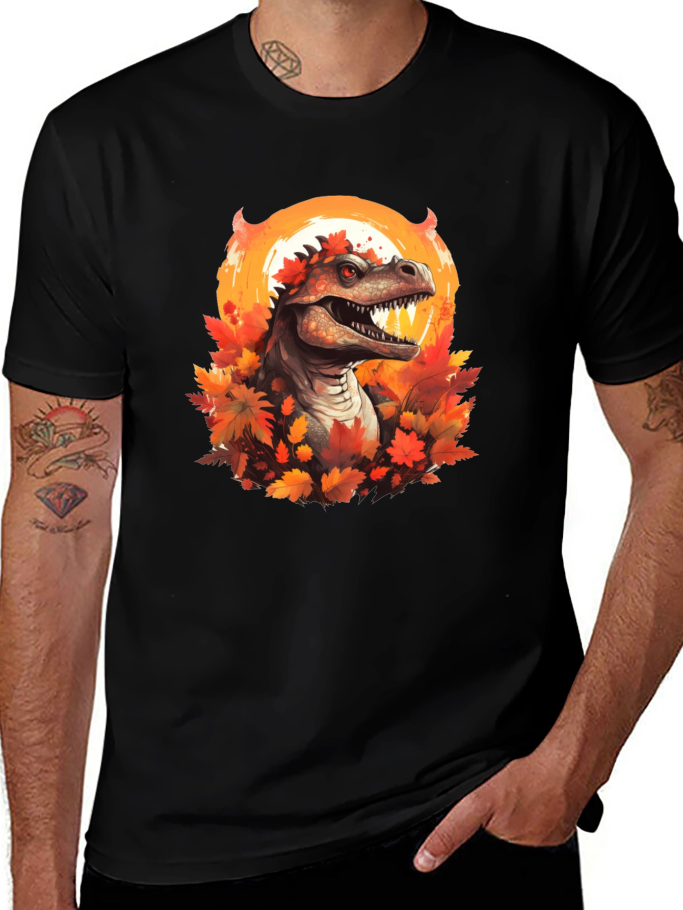 Dinosaur in Autumn T-Shirt