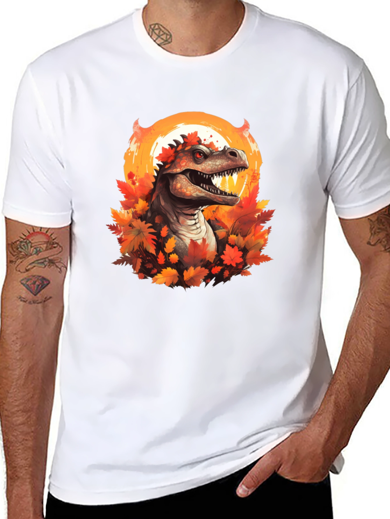Dinosaur in Autumn T-Shirt