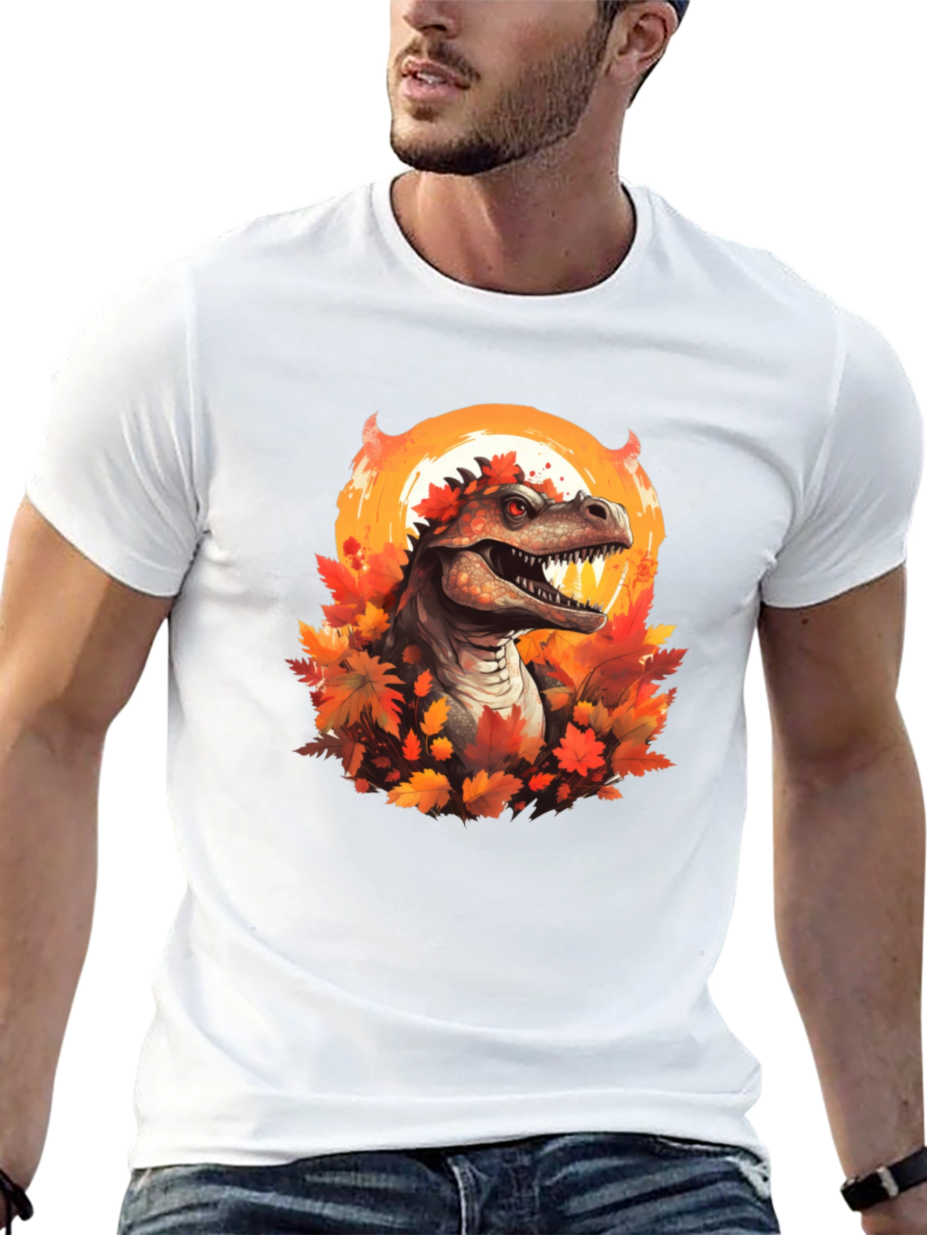 Dinosaur in Autumn T-Shirt