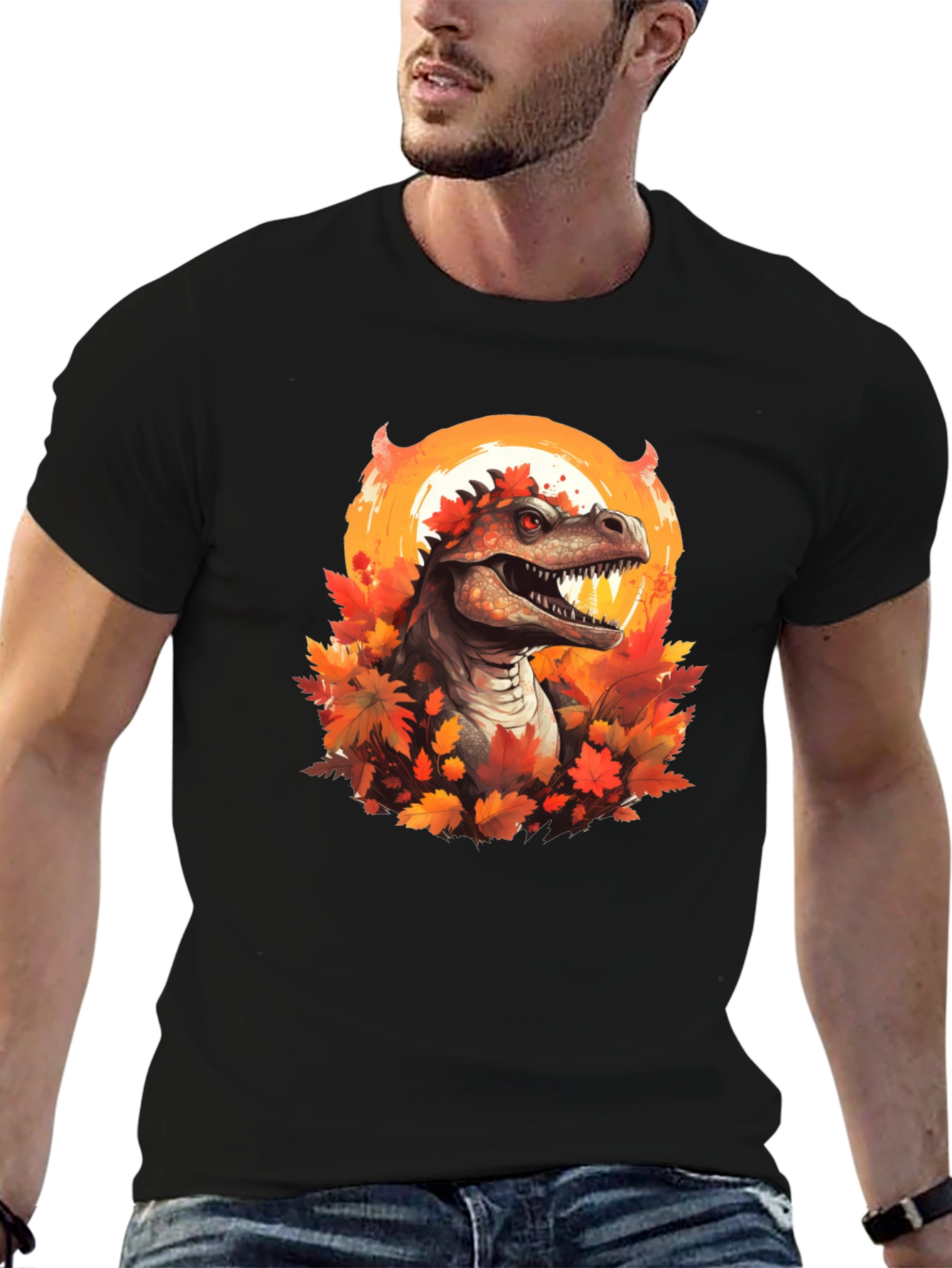 Dinosaur in Autumn T-Shirt
