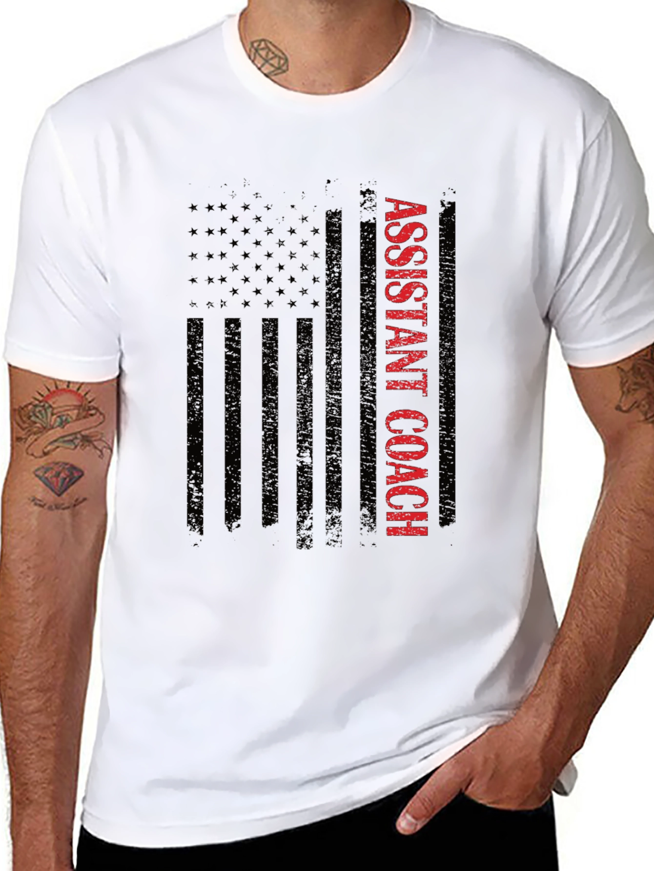 Assistant Coach USA Flag Graphic T-Shirt