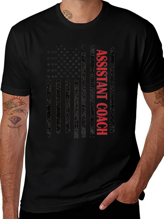 Assistant Coach USA Flag Graphic T-Shirt