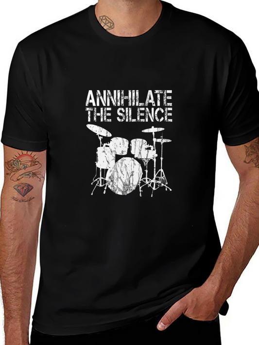 Annihilate The Silence Drum Set T-Shirt - Black