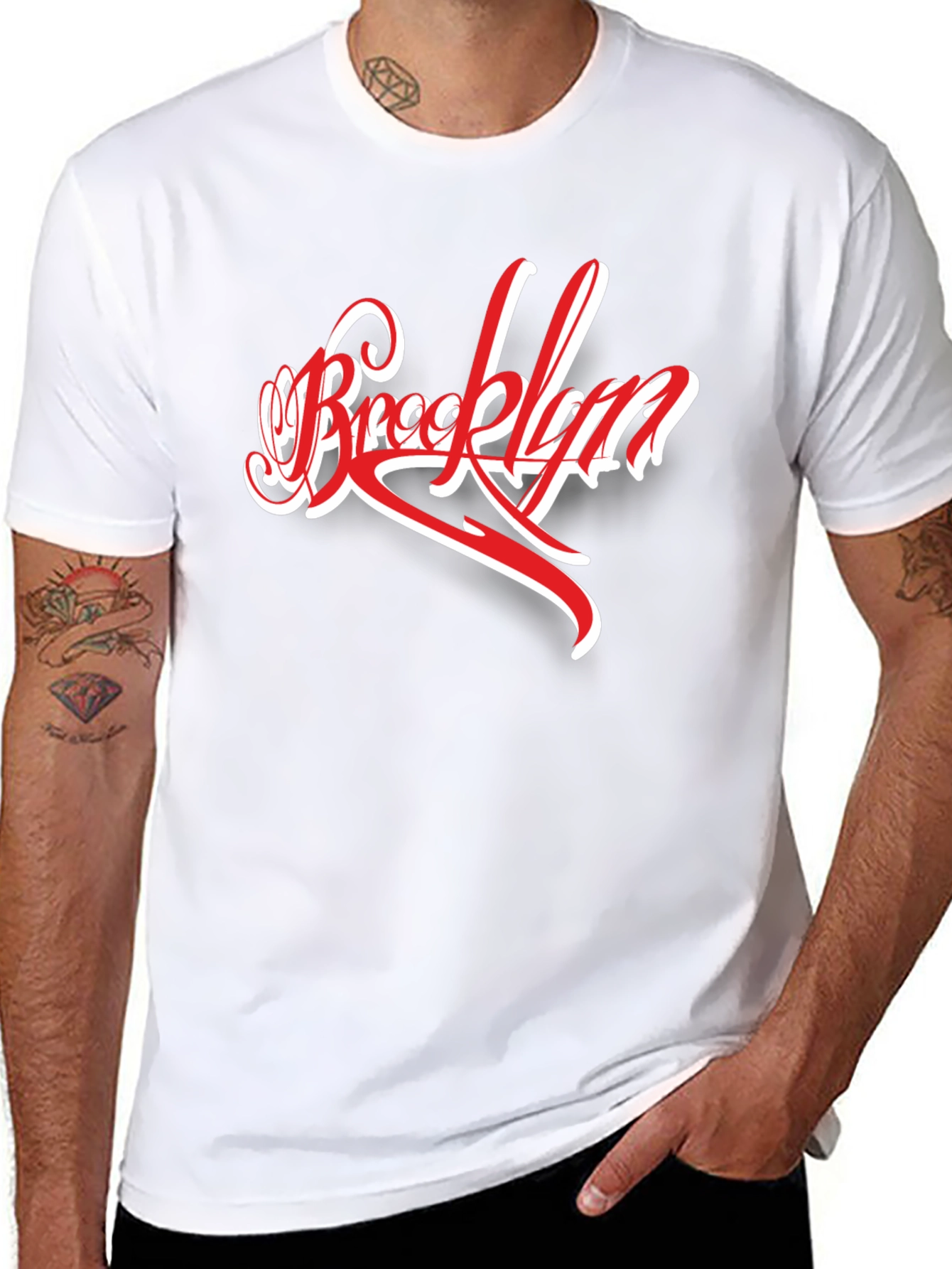 Brooklyn Script Graphic Tee - Stylish Black T-Shirt