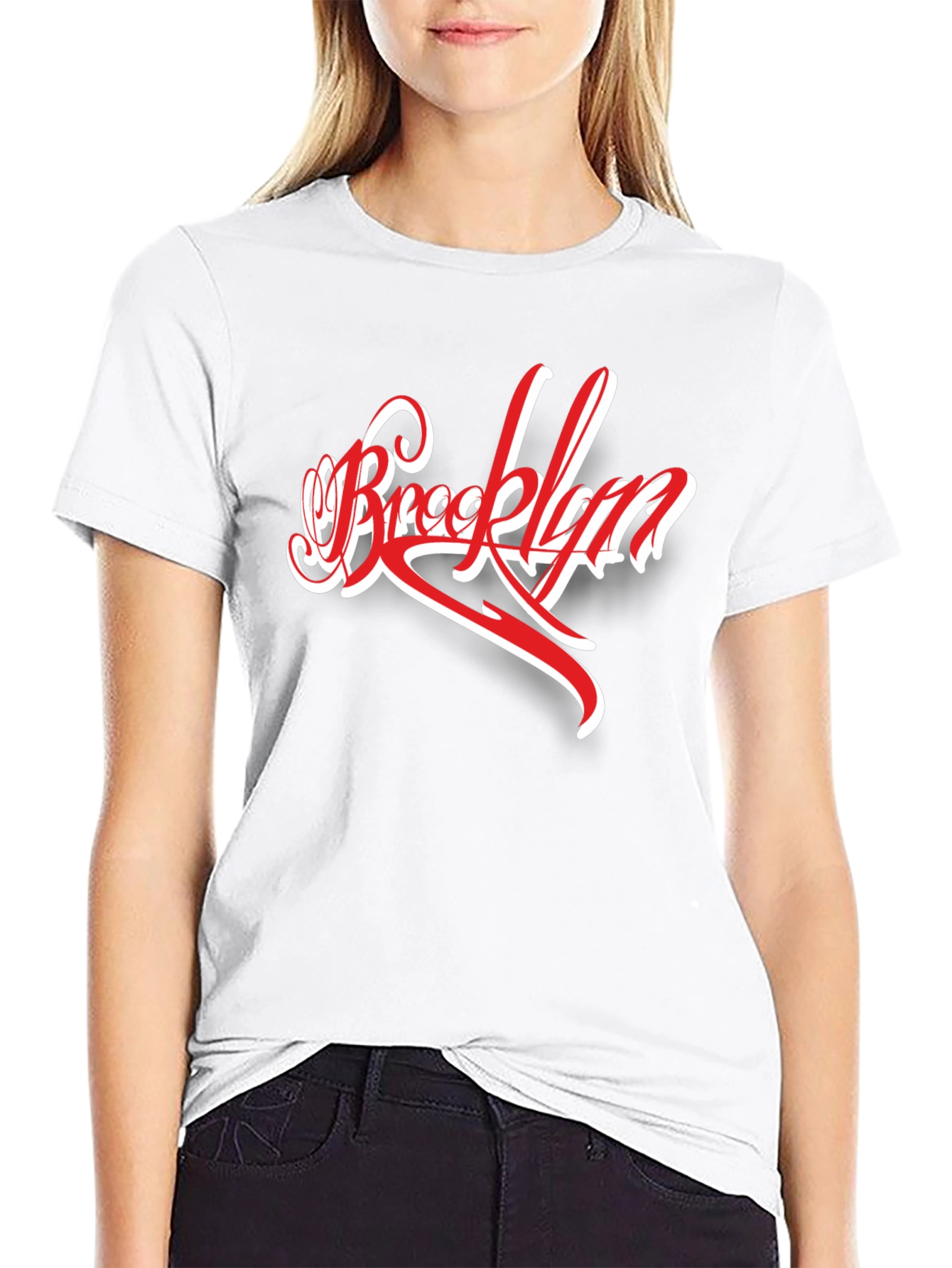 Brooklyn Script Graphic Tee - Stylish Black T-Shirt