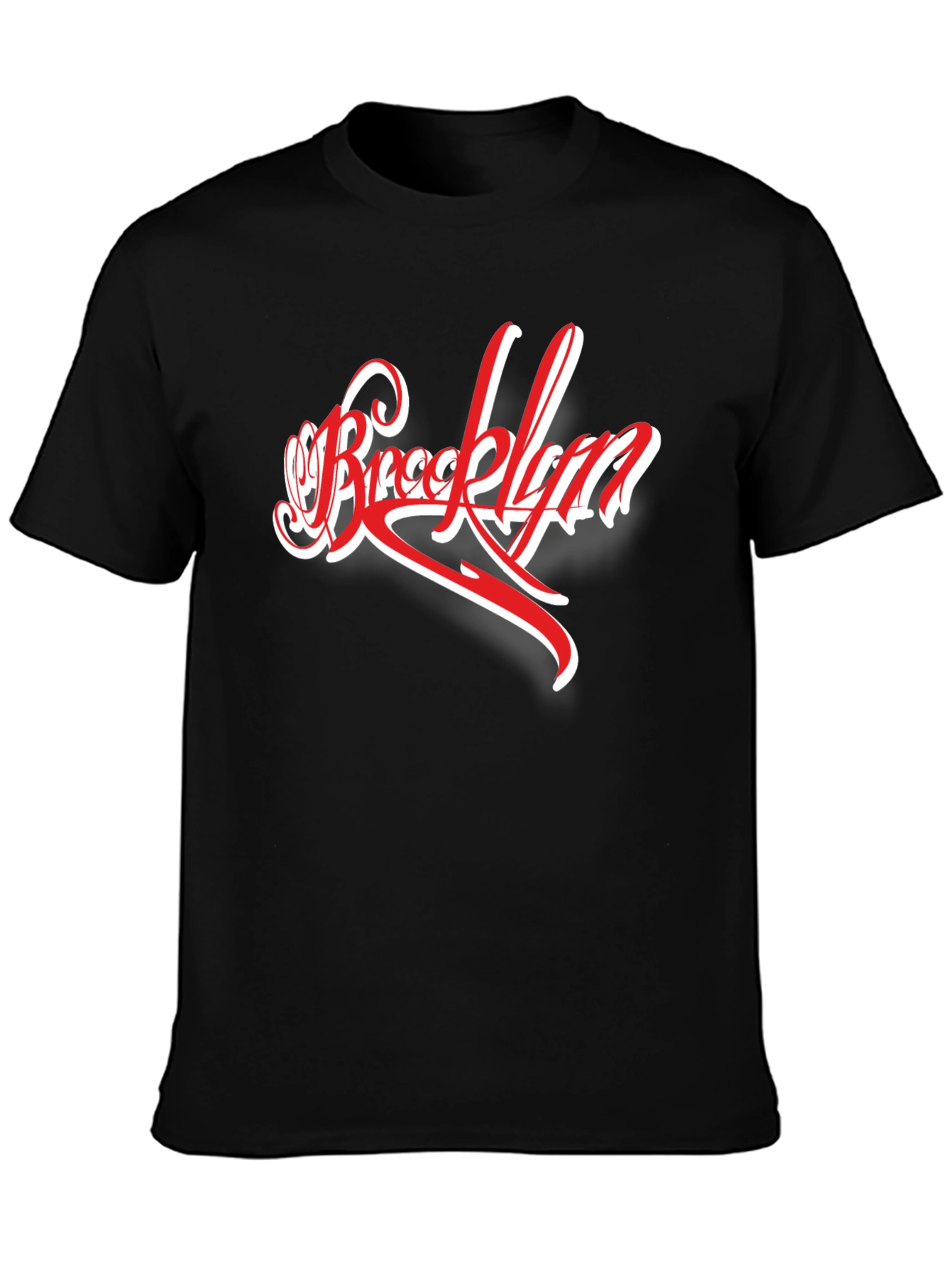 Brooklyn Script Graphic Tee - Stylish Black T-Shirt