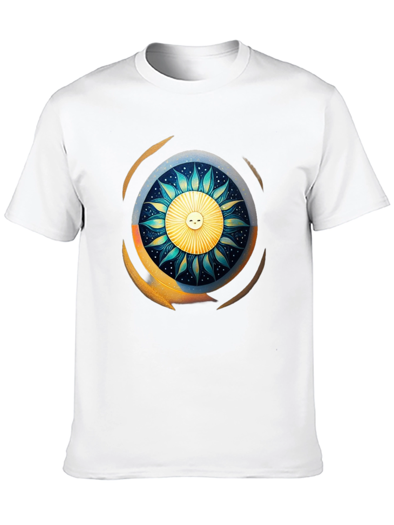 Sun & Moon Graphic T-Shirt - Celestial Design