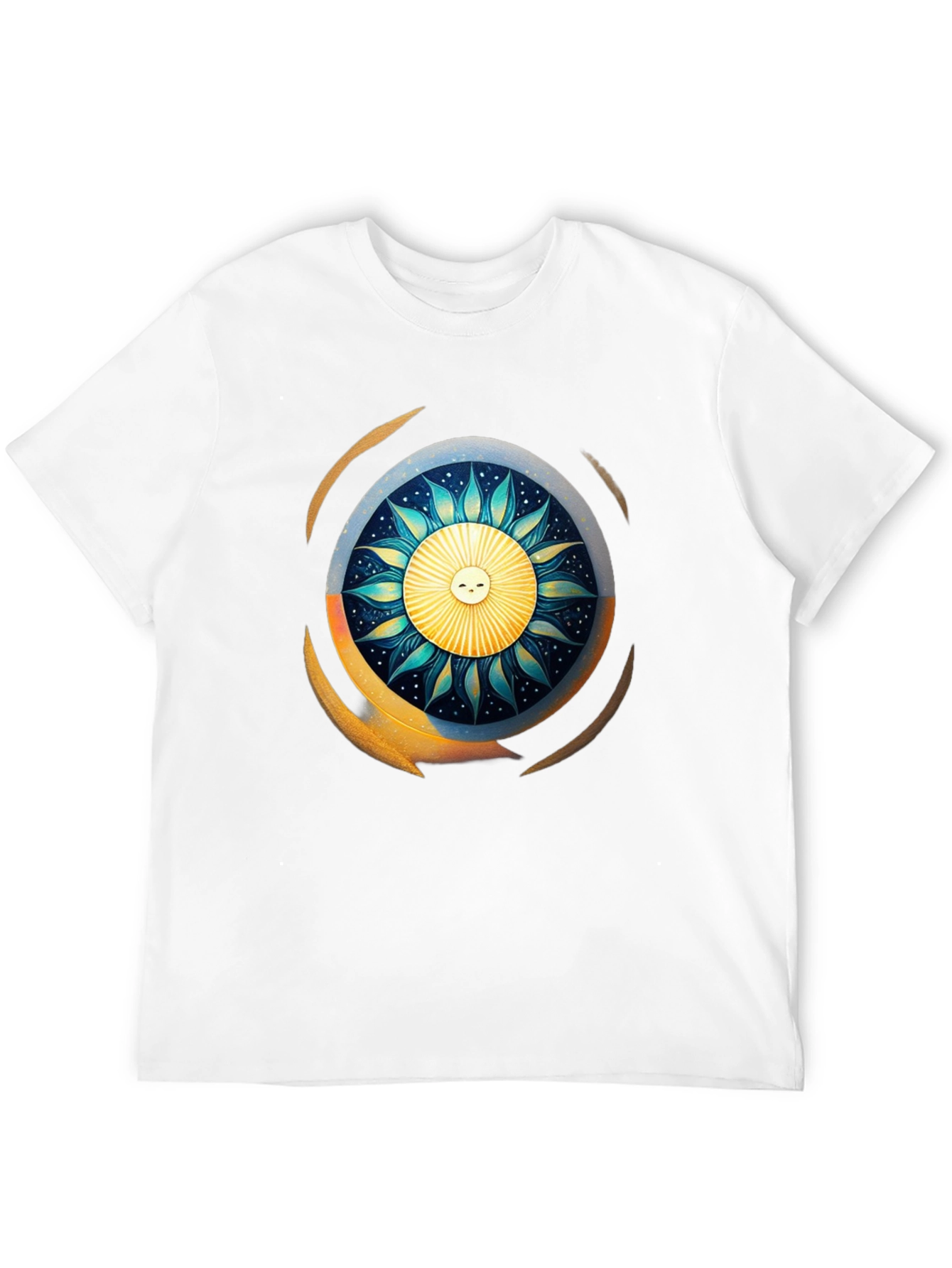 Sun & Moon Graphic T-Shirt - Celestial Design