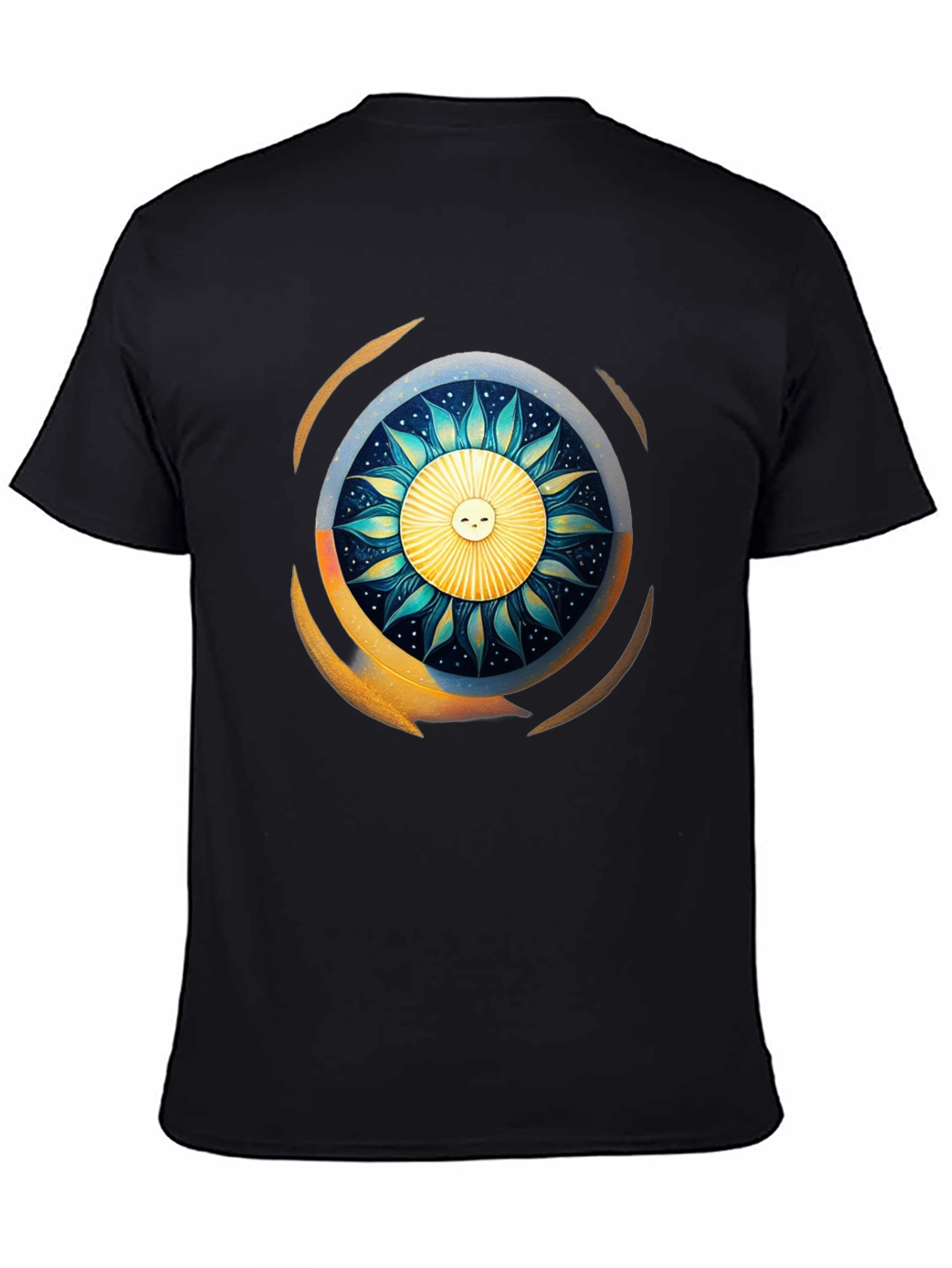 Sun & Moon Graphic T-Shirt - Celestial Design