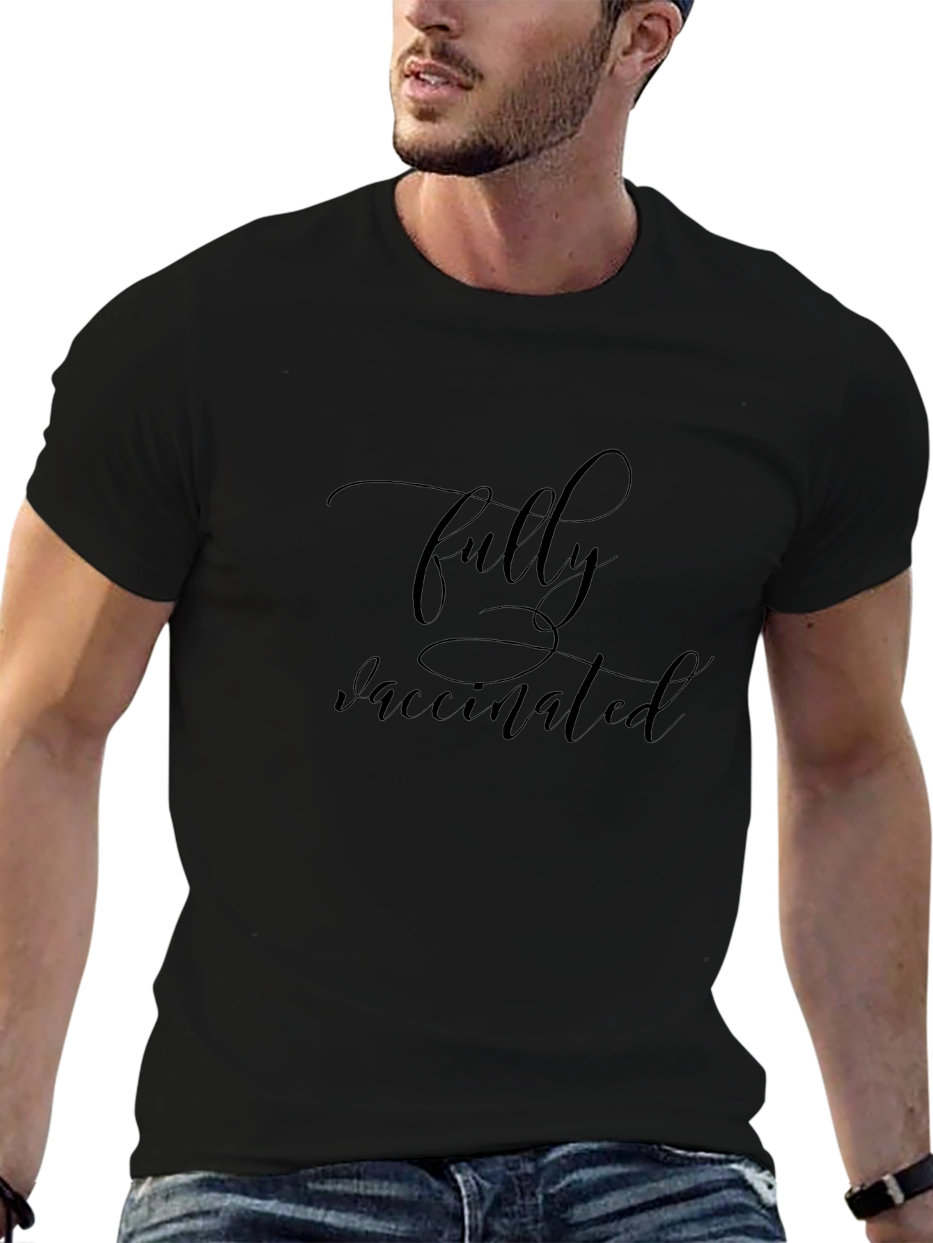 Fully Vaccinated Graphic Tee - Black