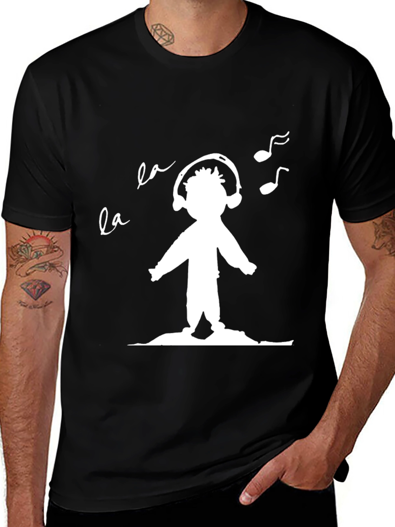 Fun Graphic Tee: Music Lovers Shirt