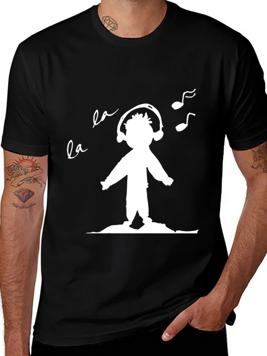 Fun Graphic Tee: Music Lovers Shirt