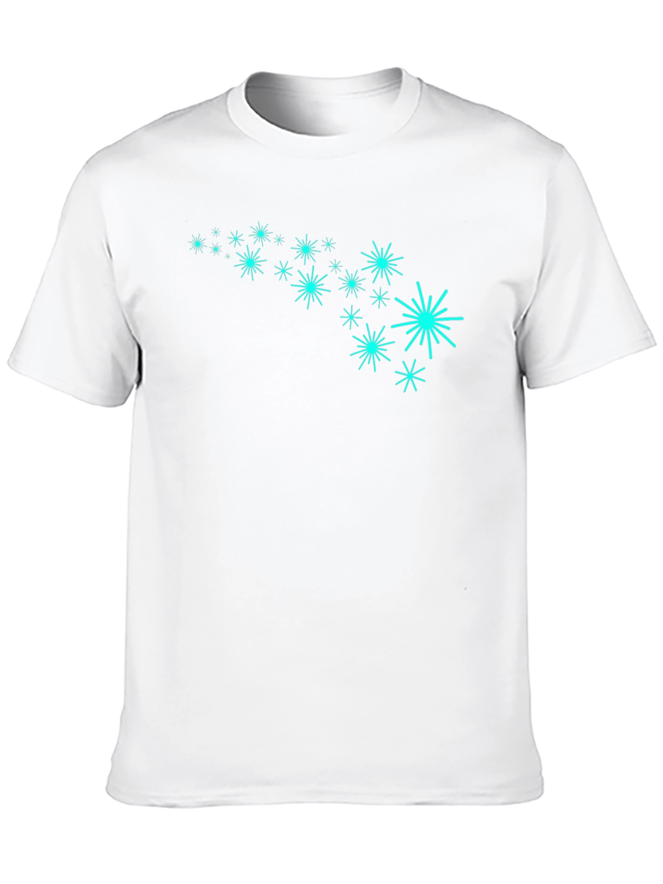 Retro Starburst Pattern Black T-Shirt
