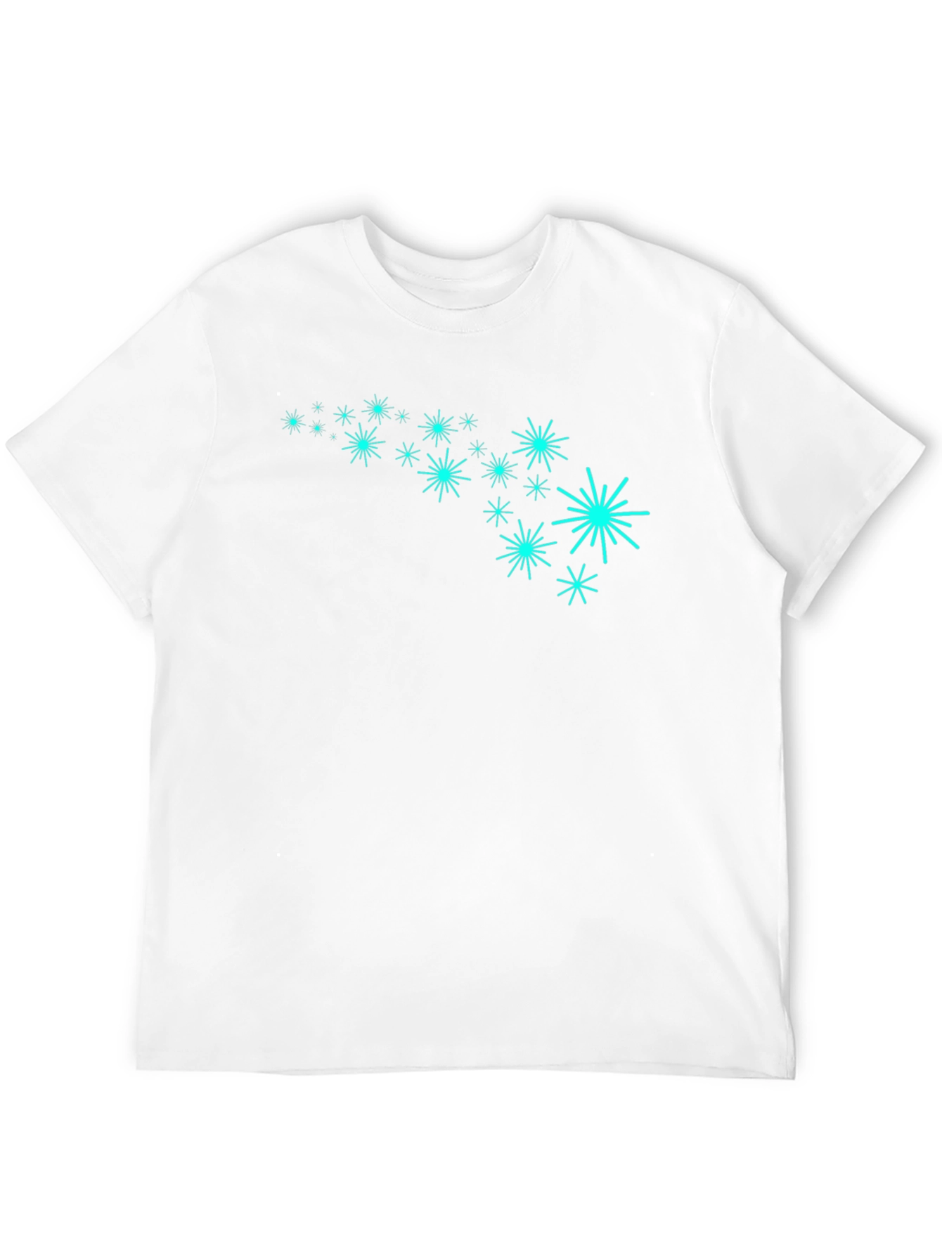 Retro Starburst Pattern Black T-Shirt
