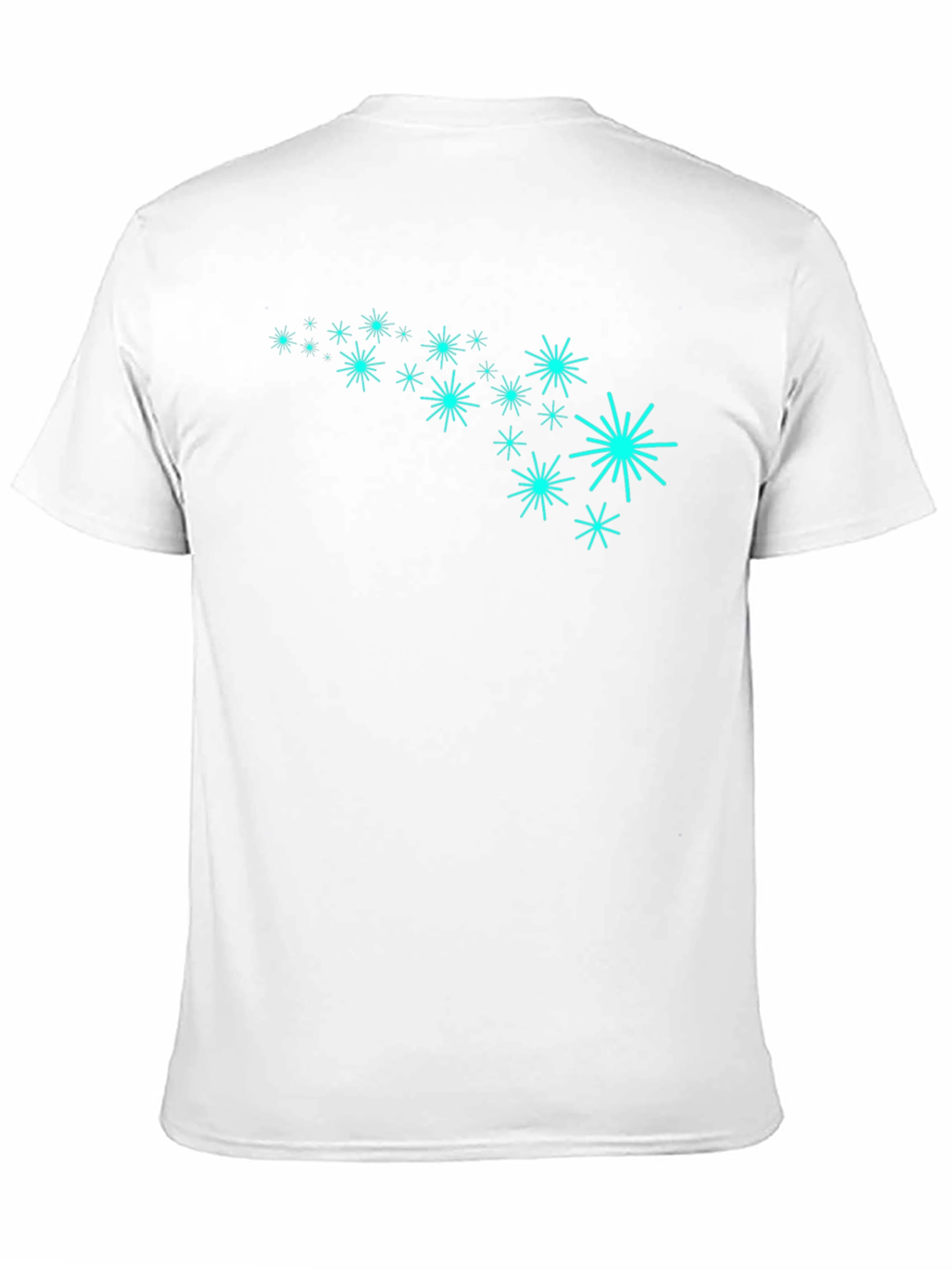 Retro Starburst Pattern Black T-Shirt