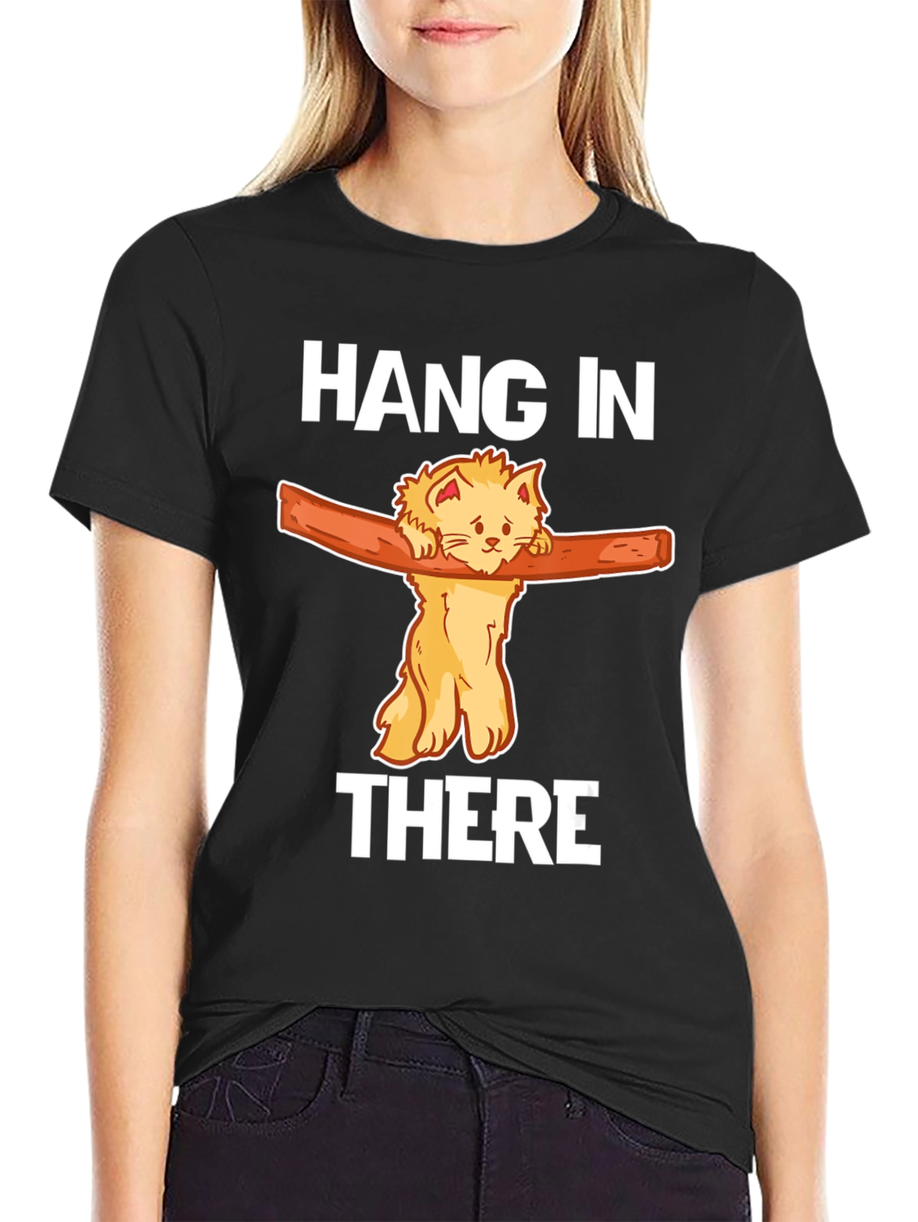 Hang In There Cat T-Shirt Funny Graphic Tee