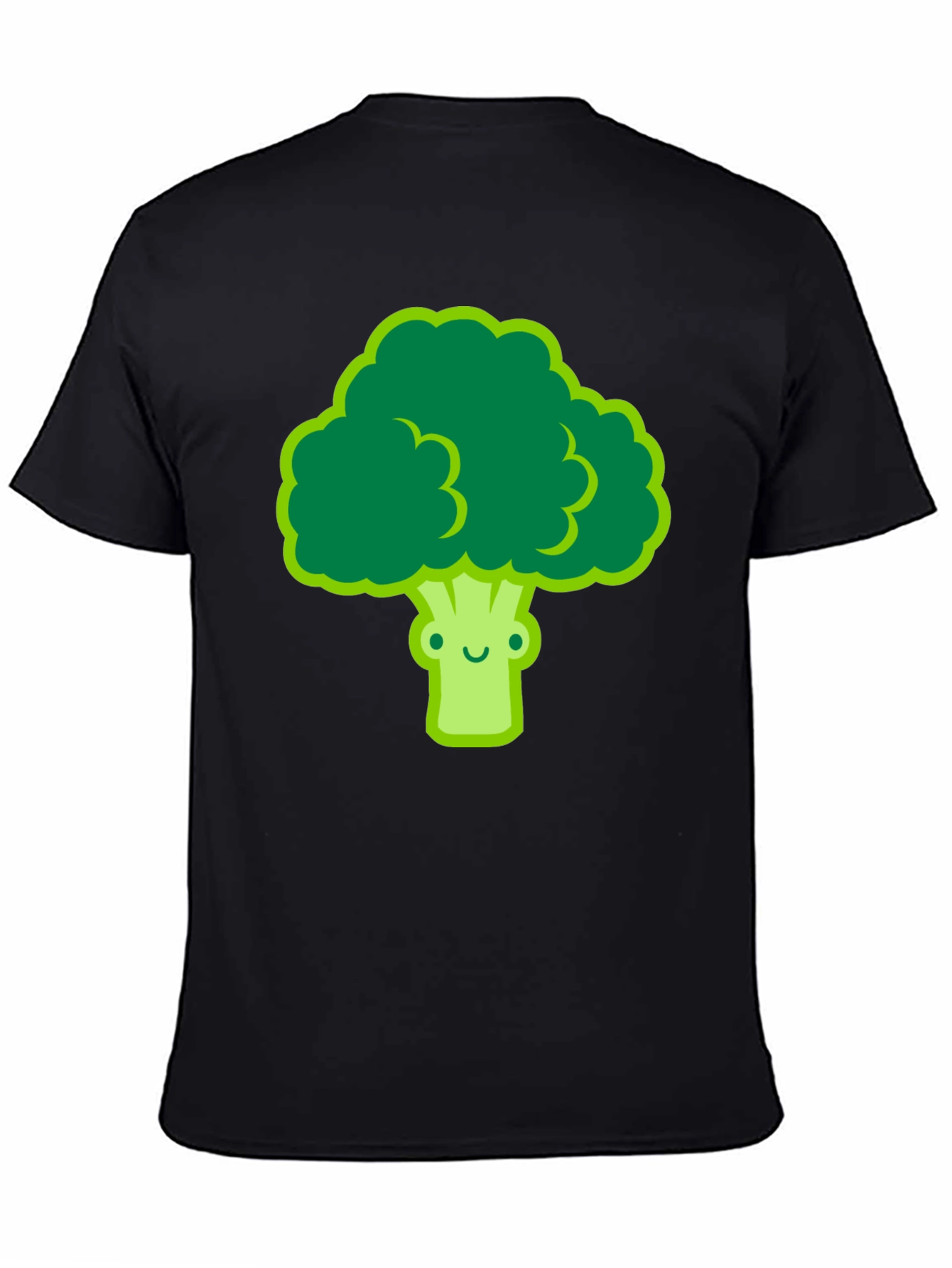Cute Broccoli Graphic Tee - Black T-Shirt