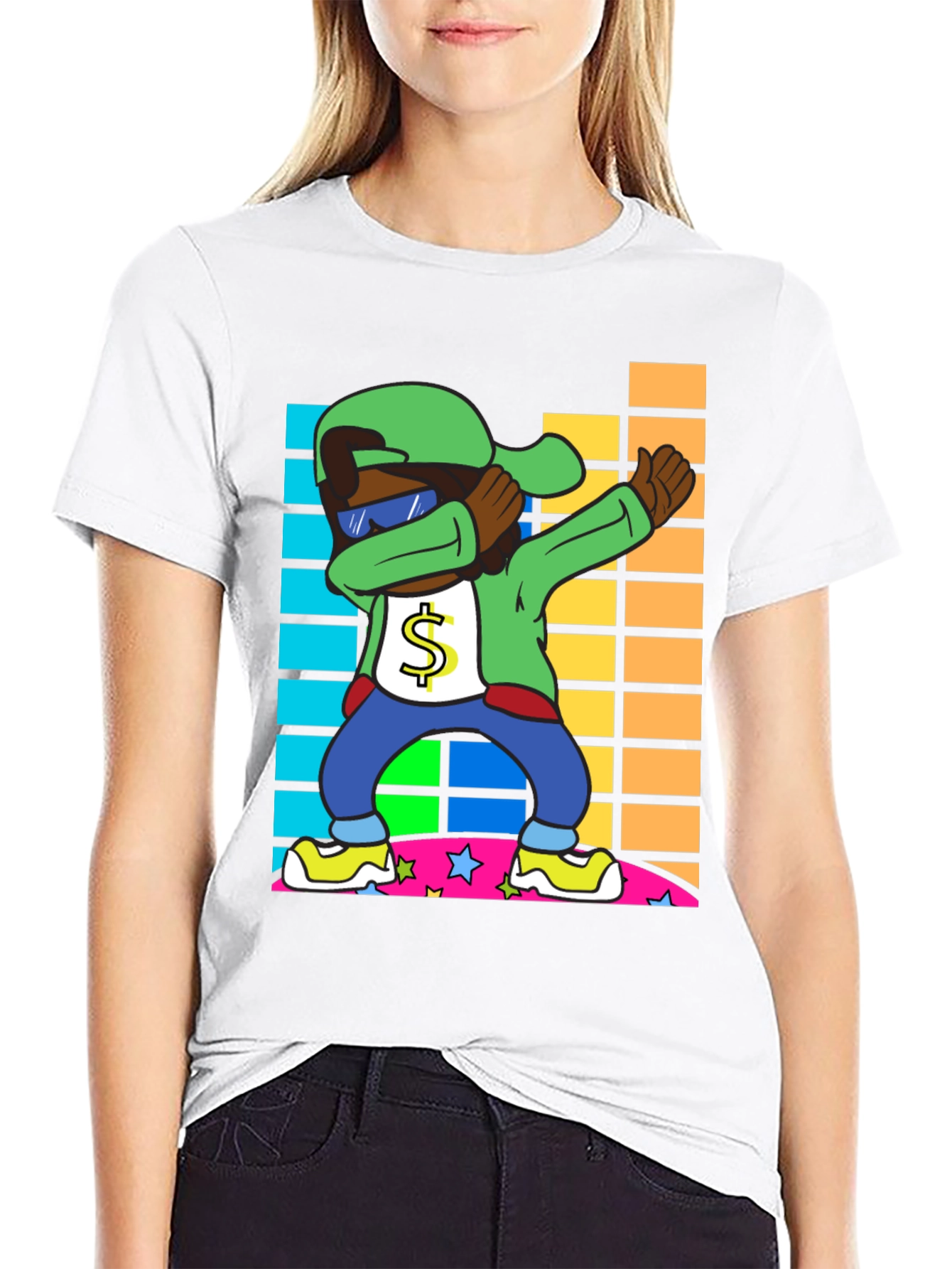 Dabbing Cartoon Character T-Shirt