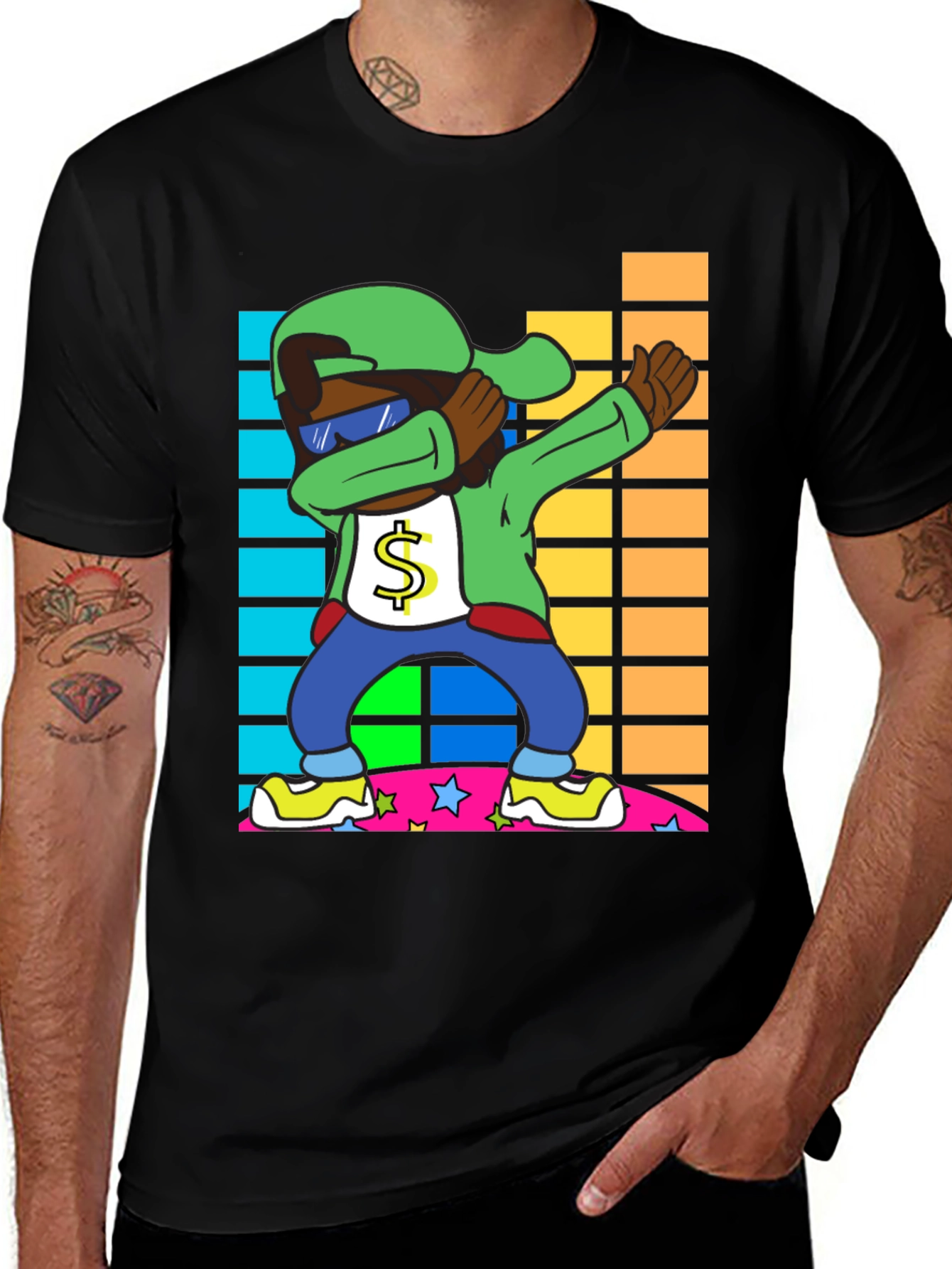 Dabbing Cartoon Character T-Shirt