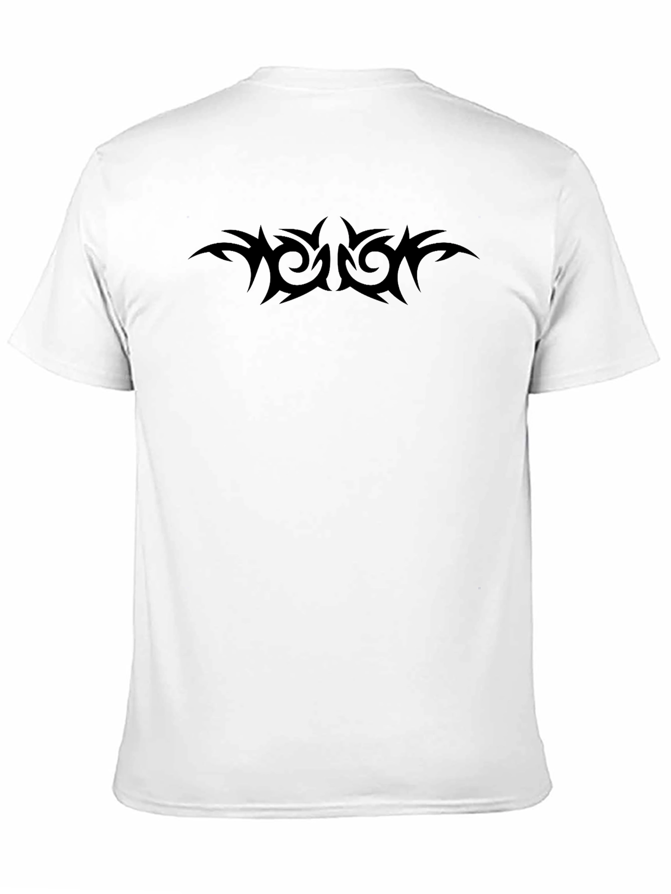 Tribal Tattoo Graphic Tee - Black Cotton Blend