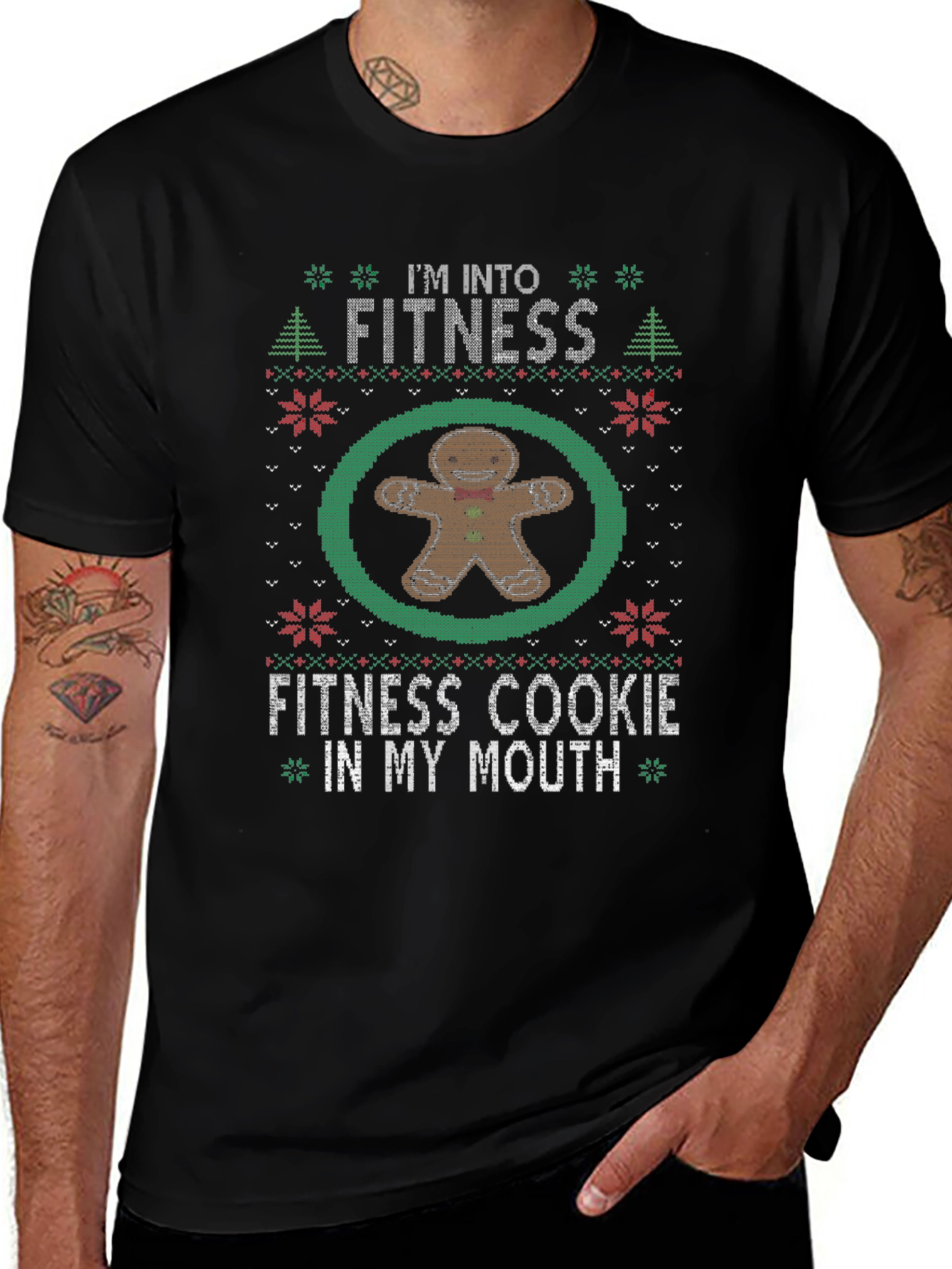 Funny Christmas Fitness Cookie T-Shirt