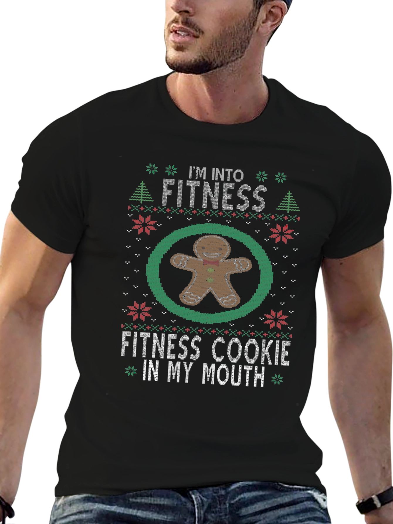 Funny Christmas Fitness Cookie T-Shirt