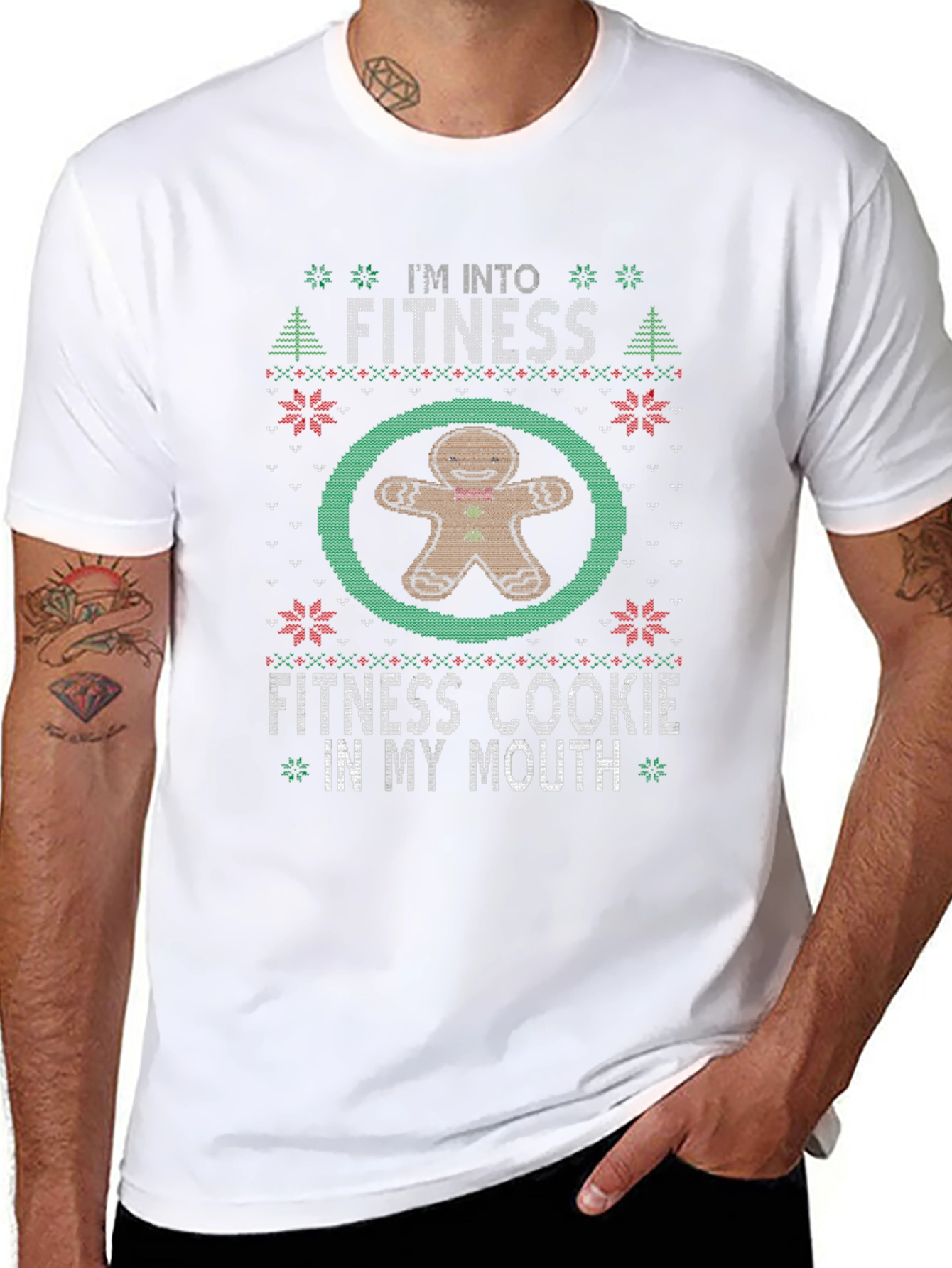 Funny Christmas Fitness Cookie T-Shirt