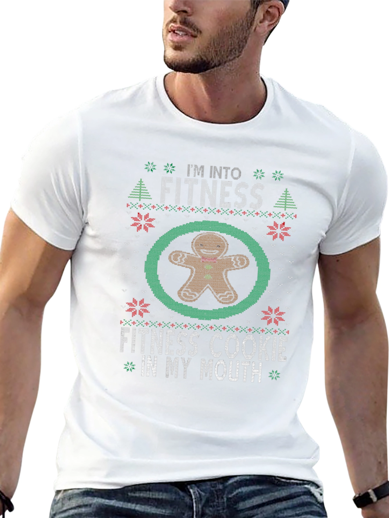 Funny Christmas Fitness Cookie T-Shirt