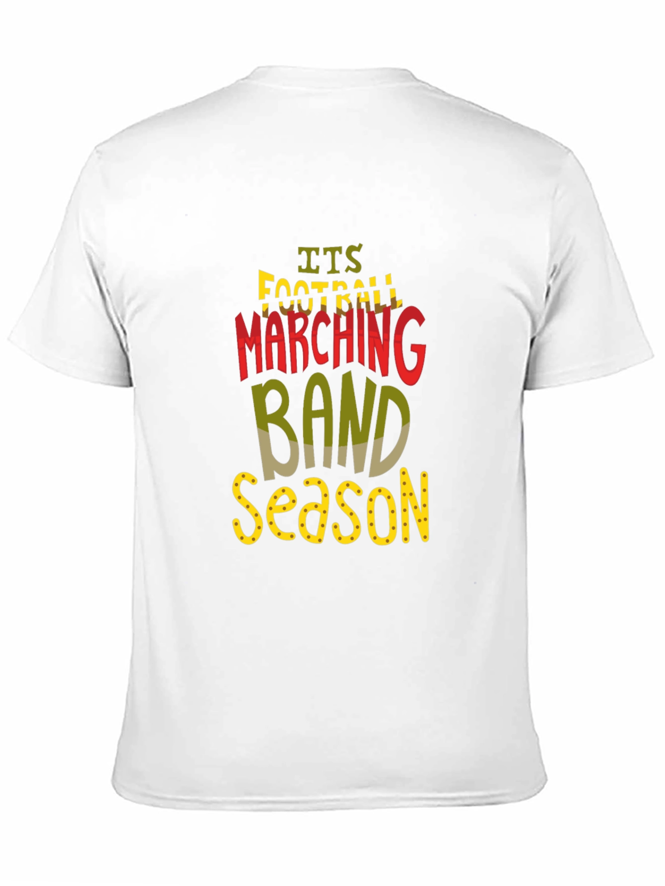 Football Marching Band Season Black T-Shirt