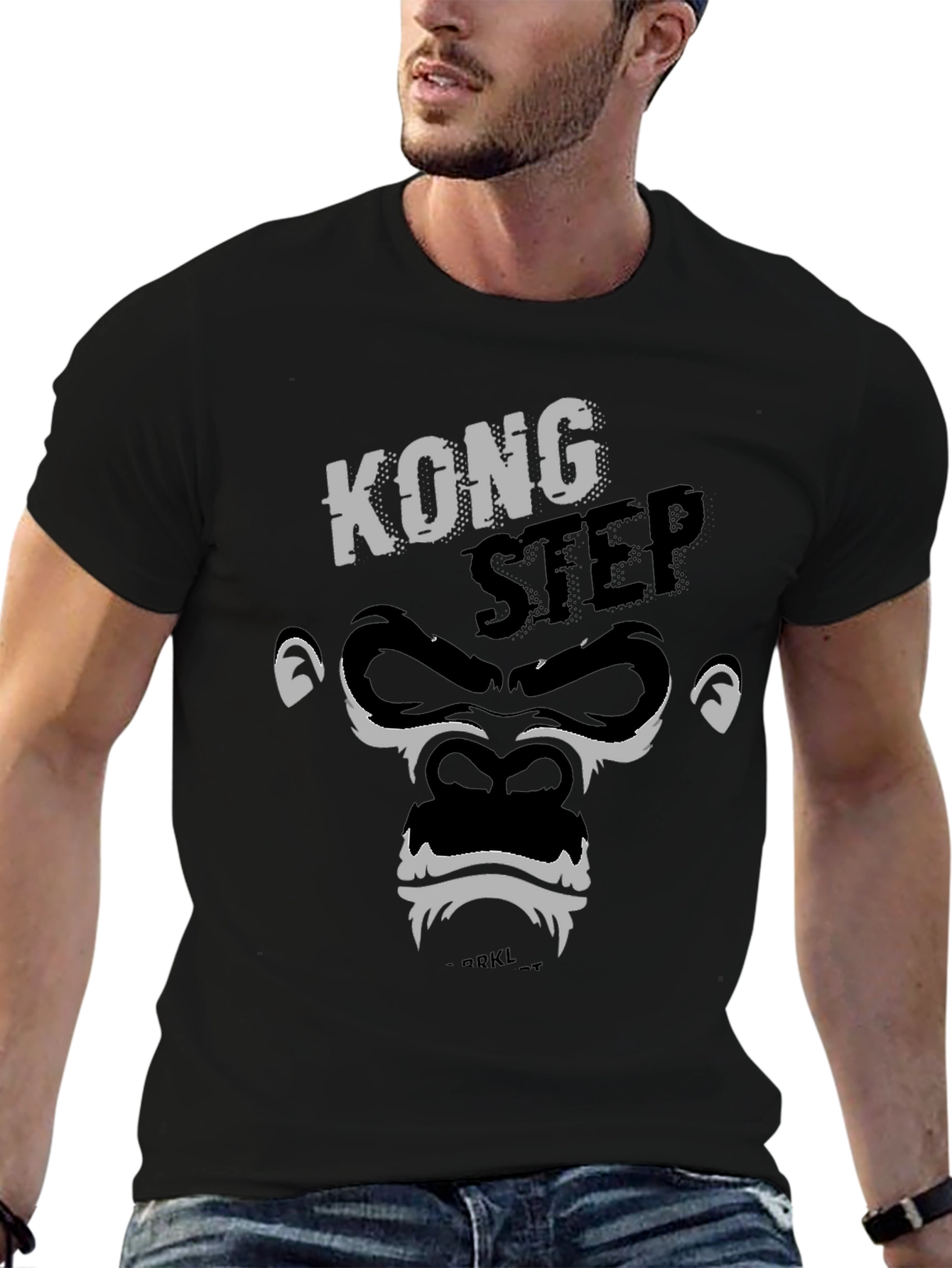 Kong Step Graphic Print Black T-Shirt