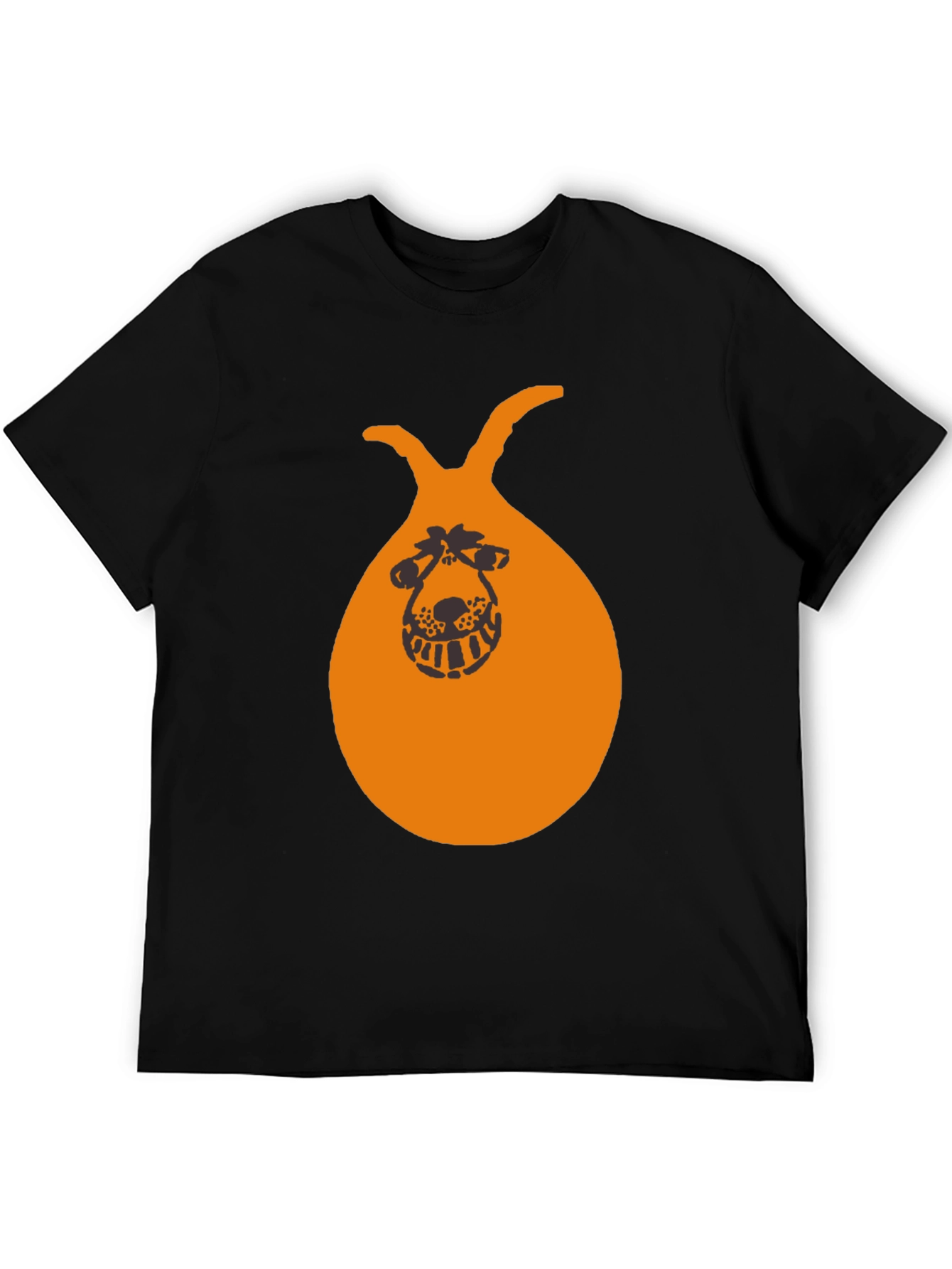 Funny Hopper Ball Graphic Tee - Black Cotton T-Shirt