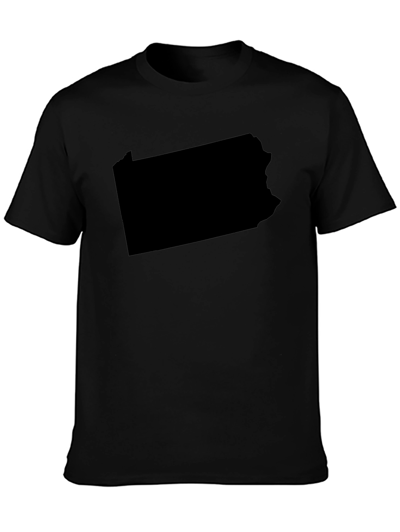 Pennsylvania State Outline Black T-Shirt