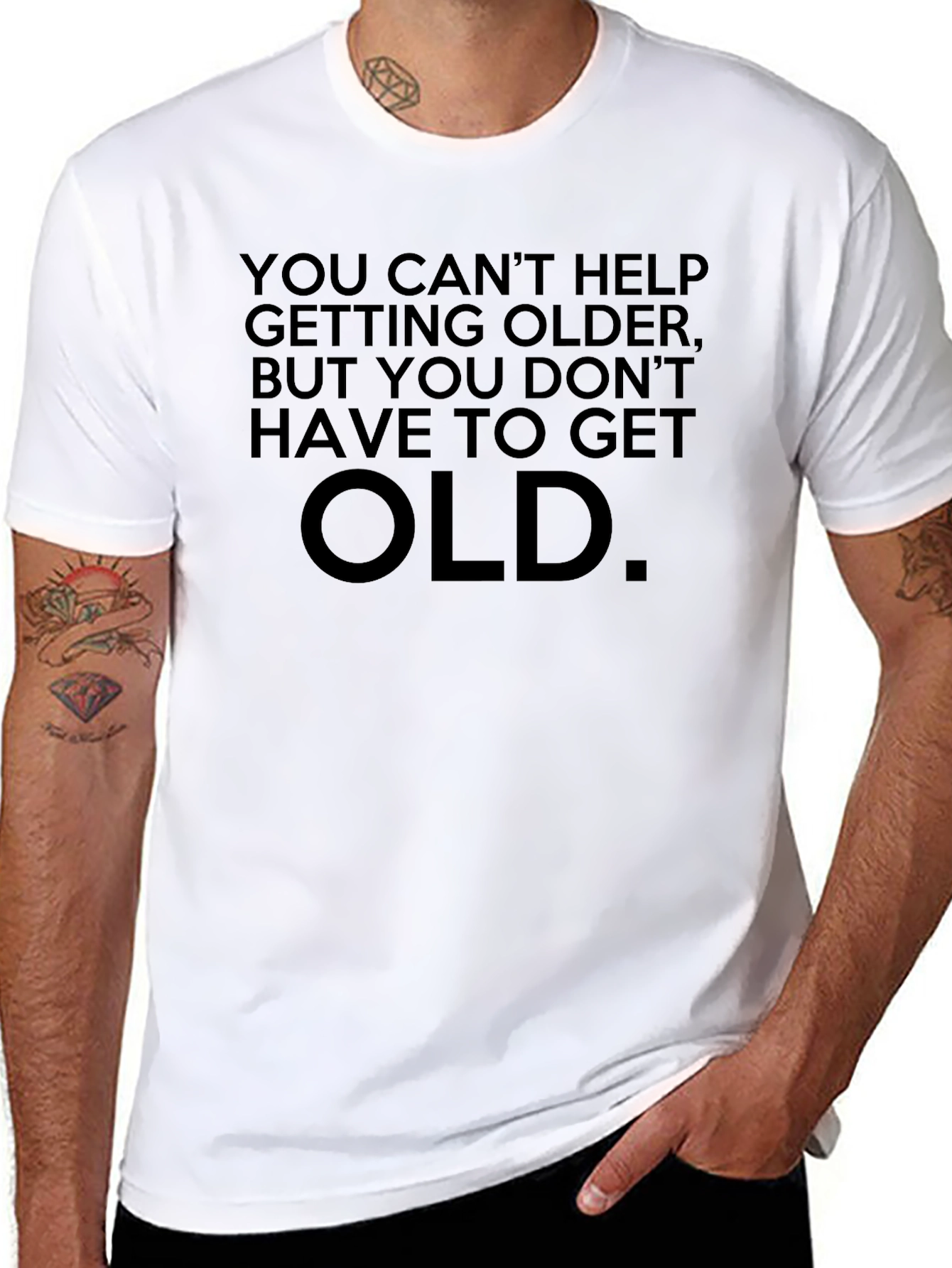 Funny Aging T-Shirt - You Cant Help Getting Older