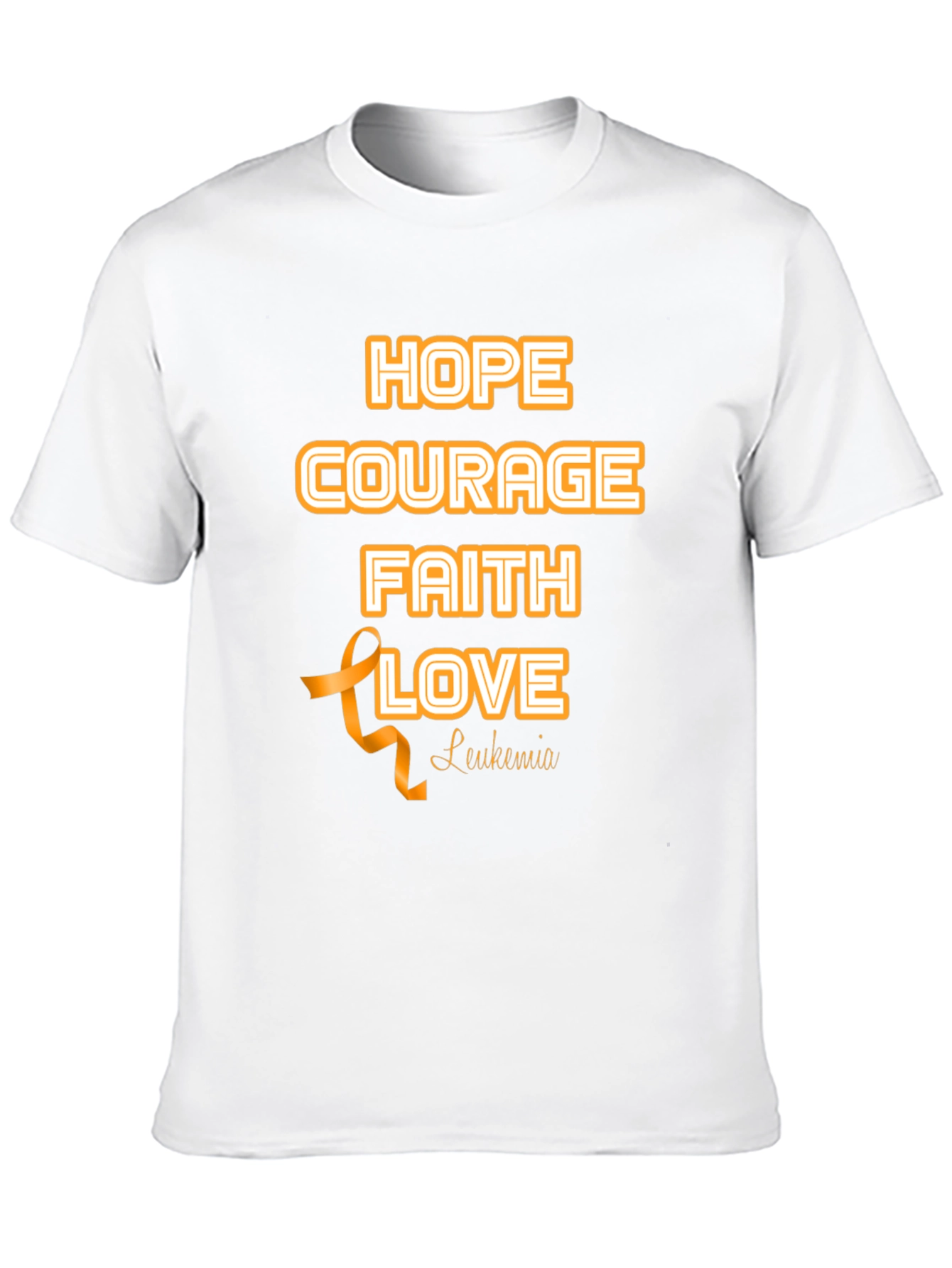 Hope Courage Faith Love Leukemia Awareness T-Shirt