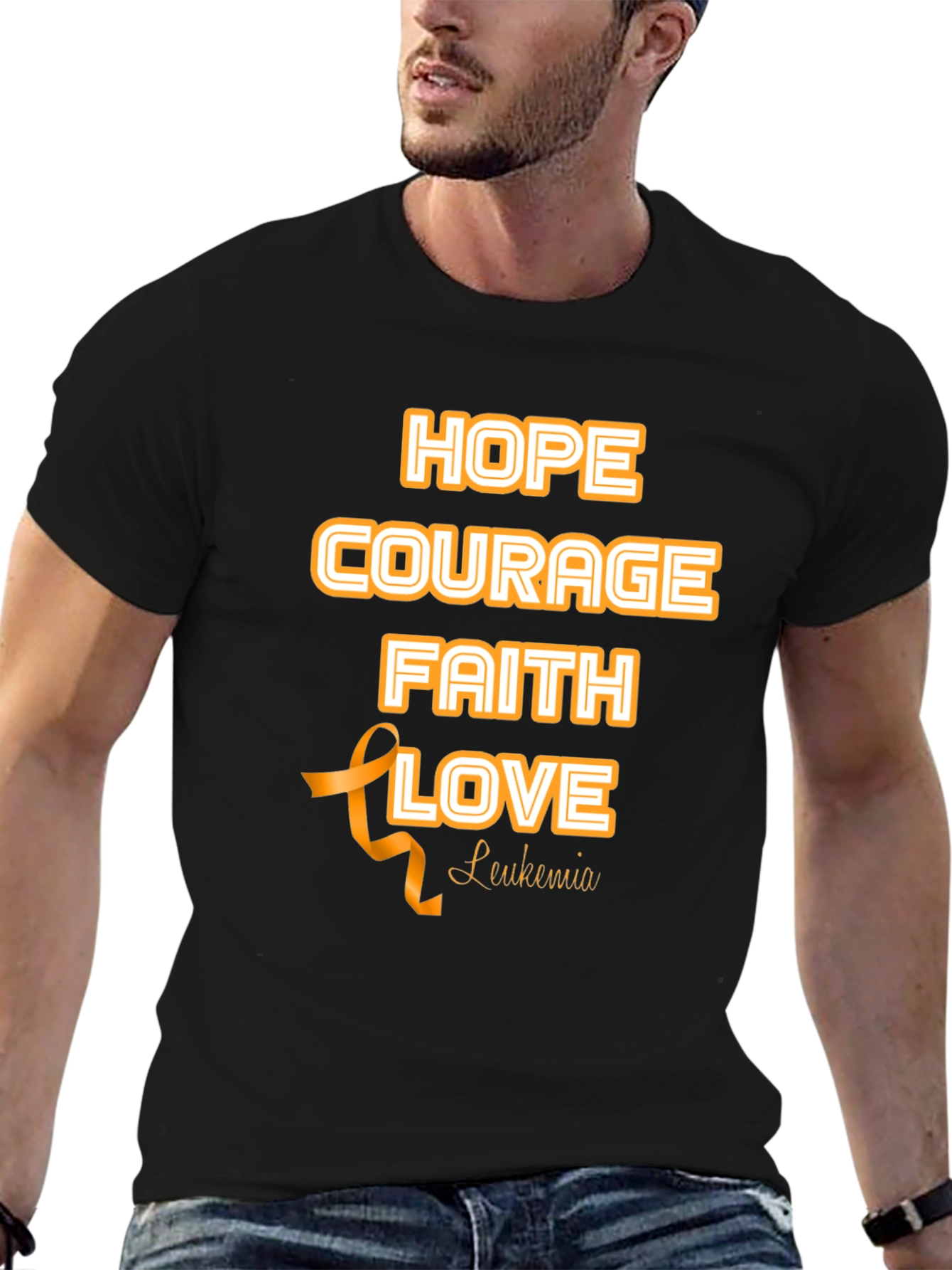 Hope Courage Faith Love Leukemia Awareness T-Shirt
