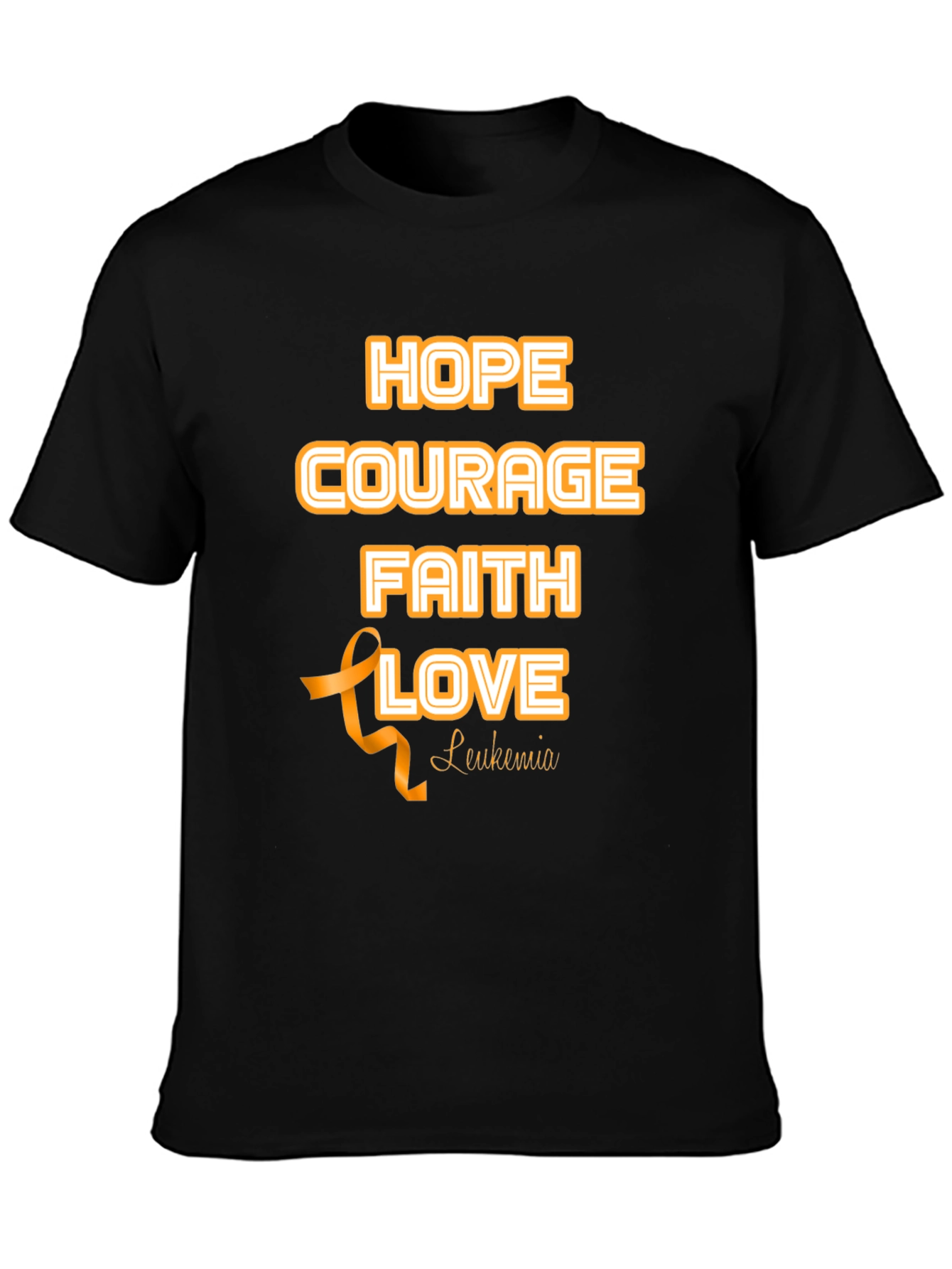 Hope Courage Faith Love Leukemia Awareness T-Shirt