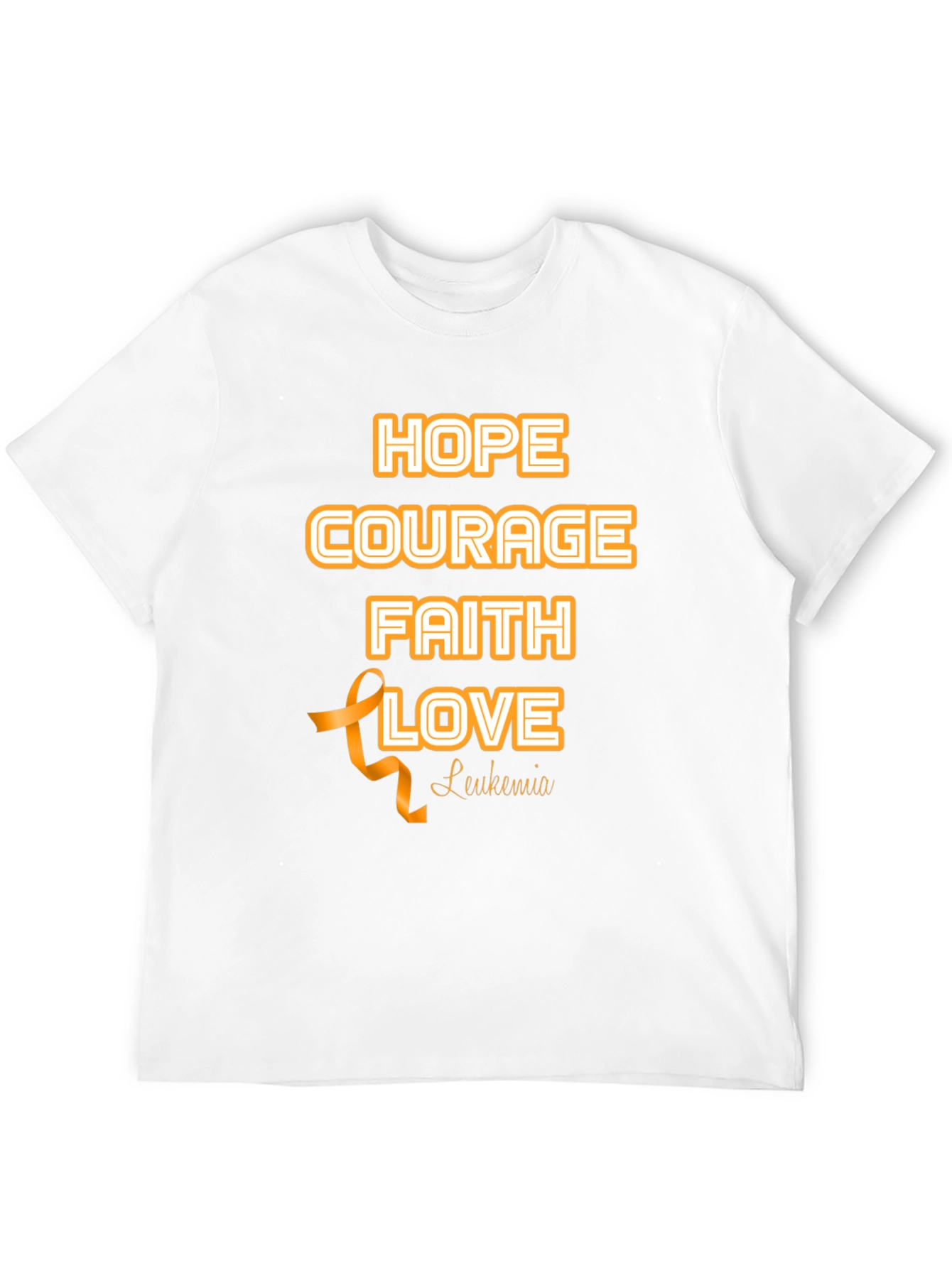 Hope Courage Faith Love Leukemia Awareness T-Shirt