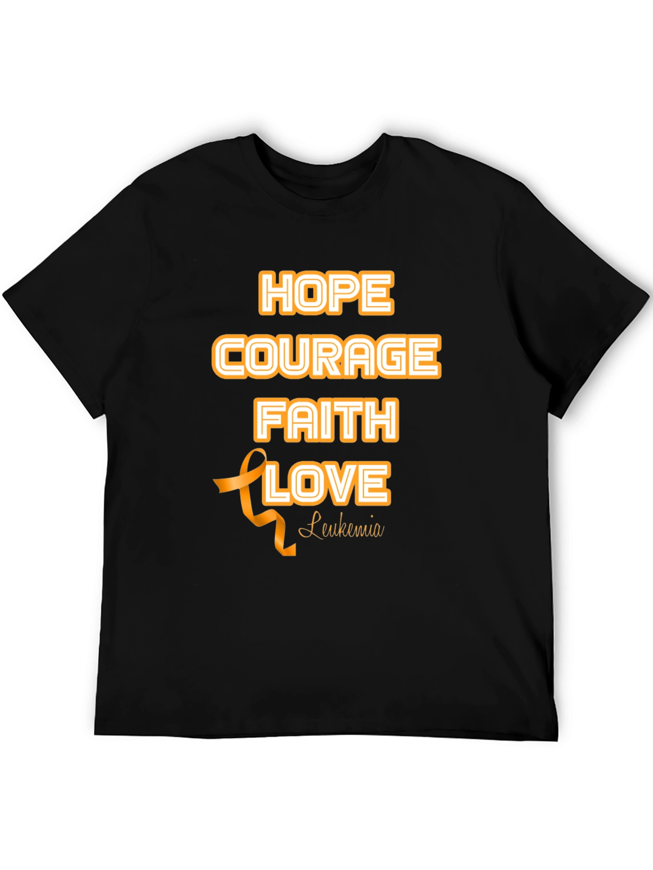 Hope Courage Faith Love Leukemia Awareness T-Shirt